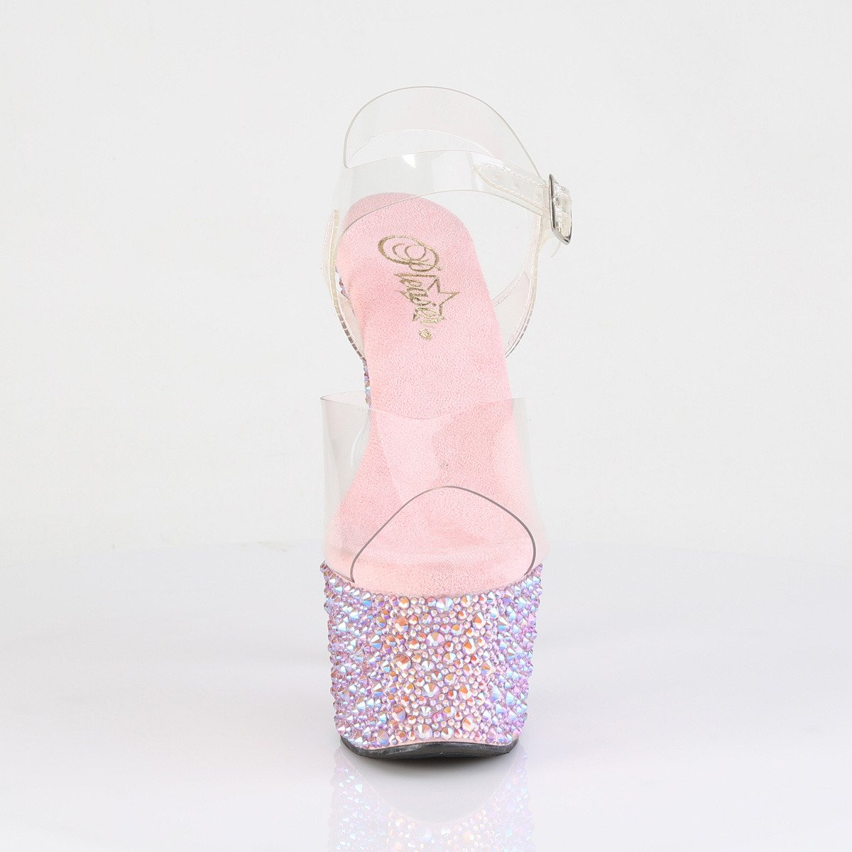 Pleaser Bejeweled-708MS C/BPRS - Clear High-Platform Sandals