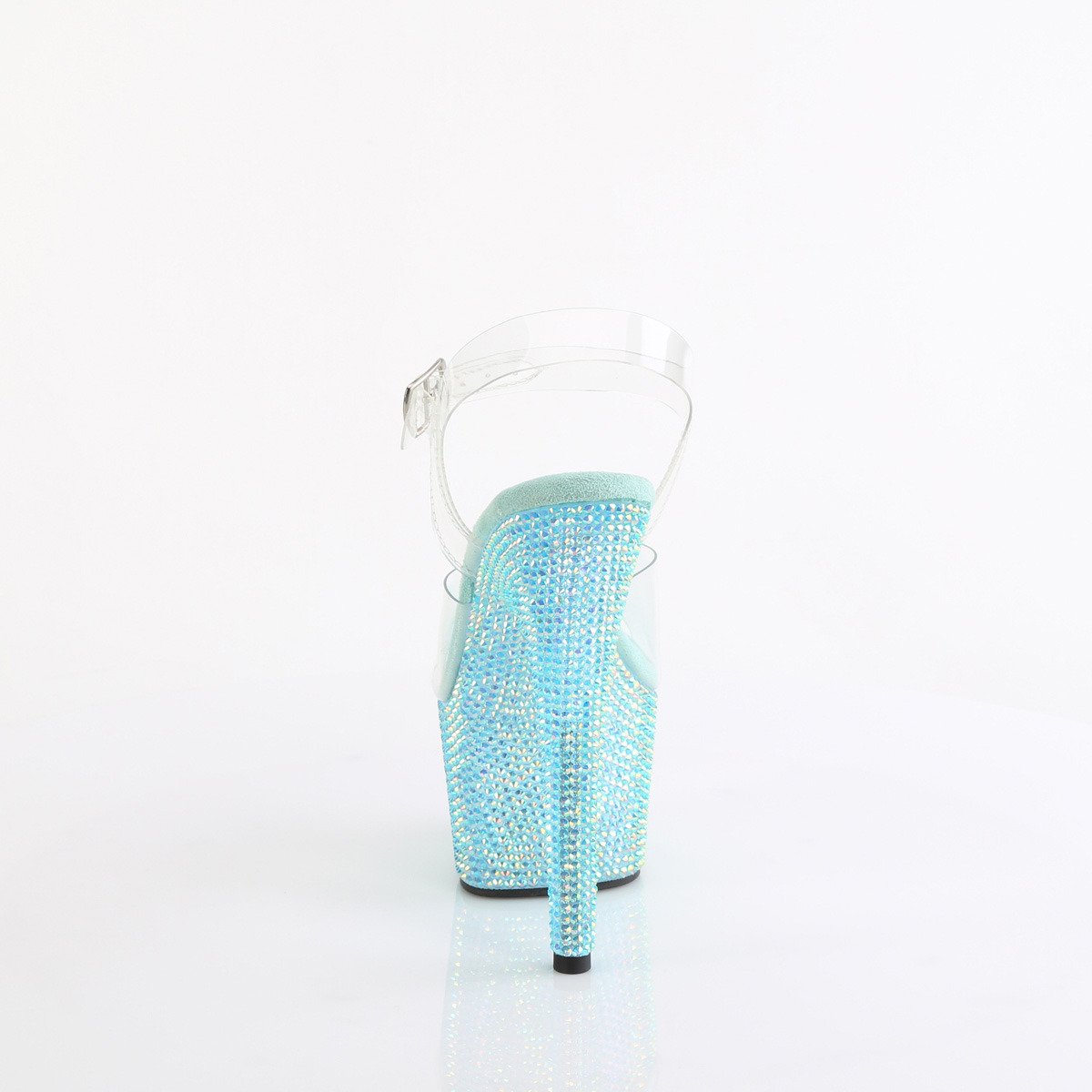 Pleaser Bejeweled-708RRS C/AGQRS - Clear High-Platform Sandals