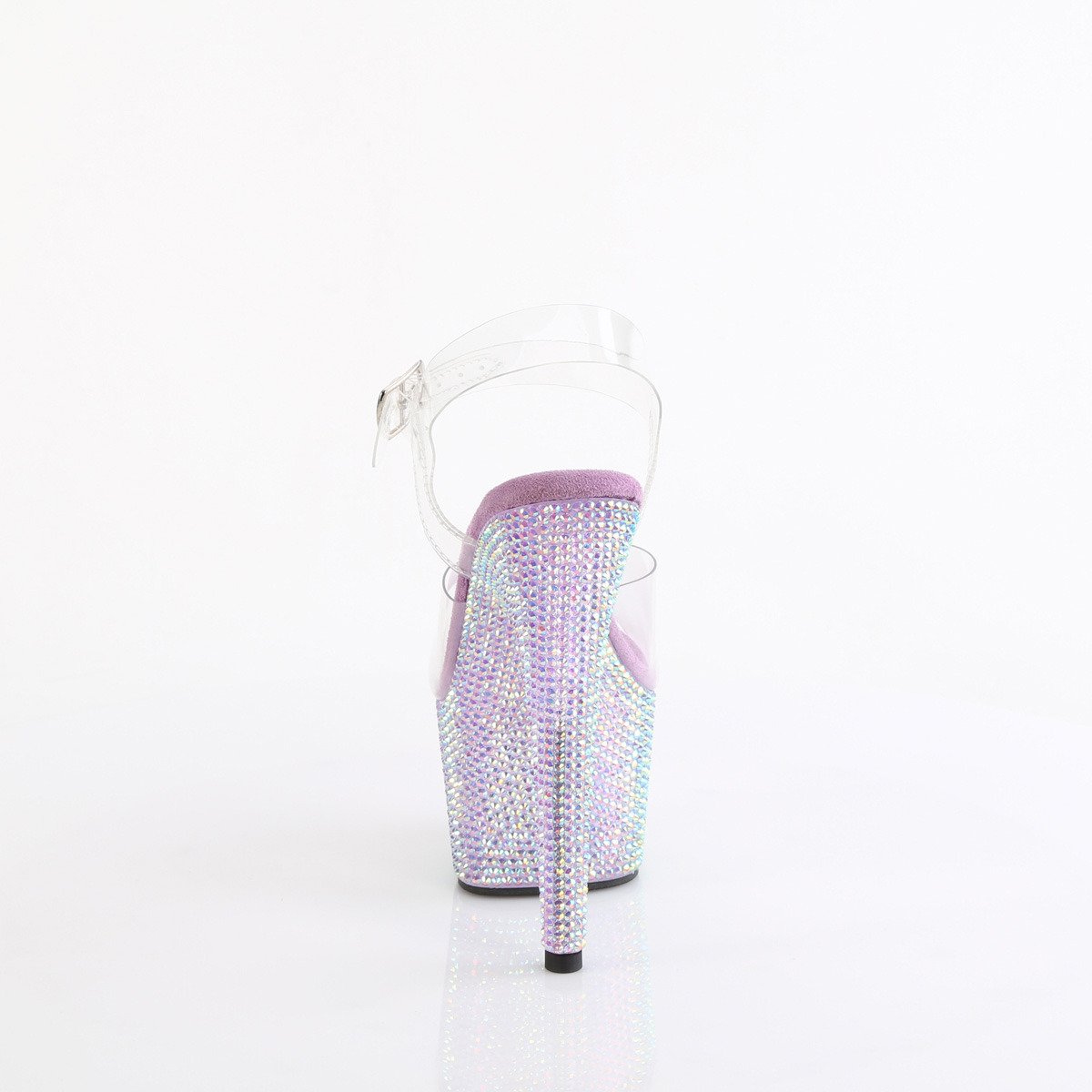 Pleaser Bejeweled-708RRS C/LVRS - Clear High-Platform Sandals