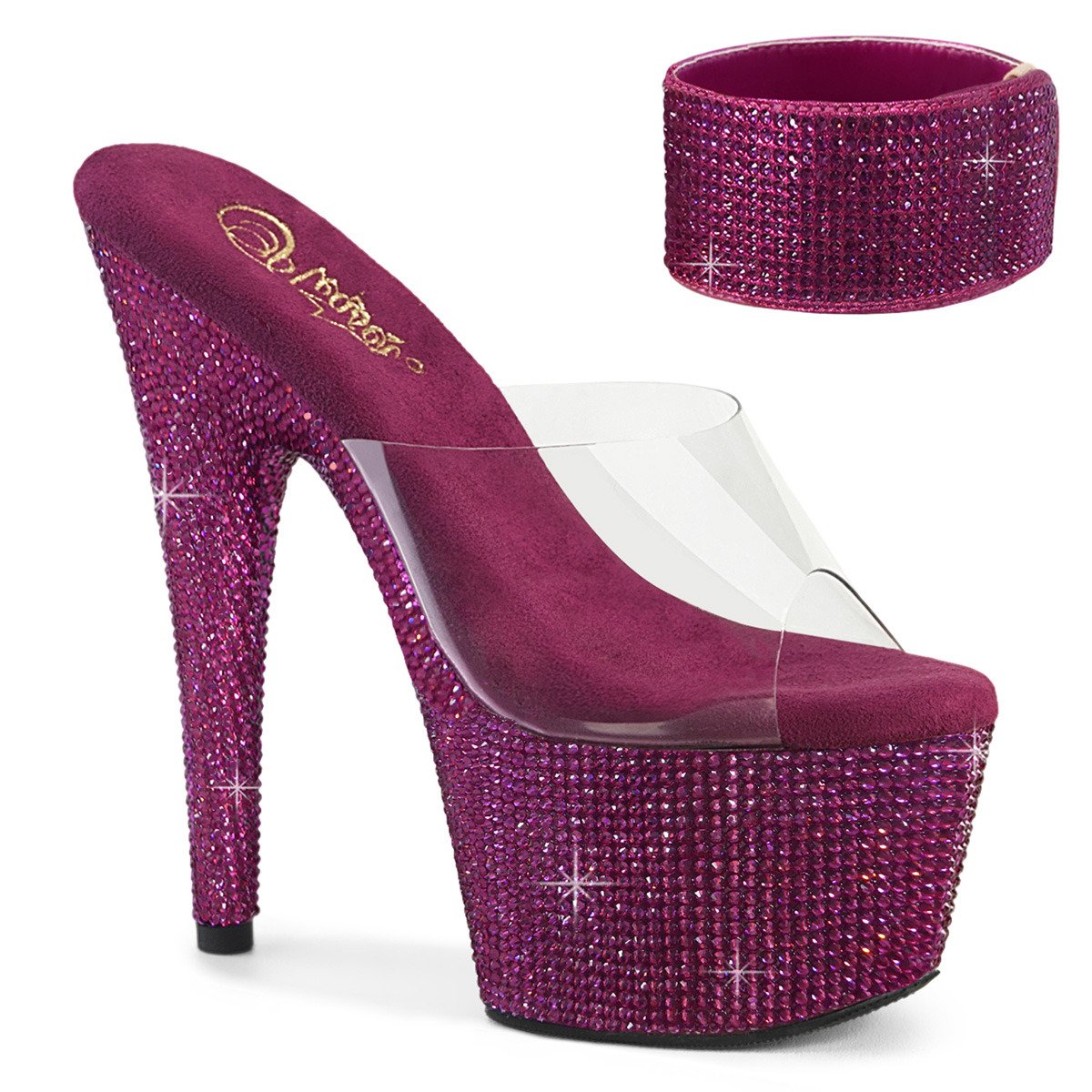 Pleaser Bejeweled-712RS C/FSRS - Clear High-Platform Sandals