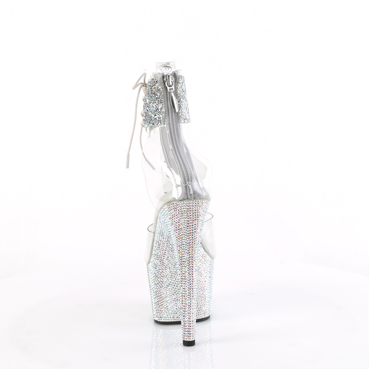Pleaser Bejeweled-724RS-02 C-RS/SRS - Clear High-Platform Sandals