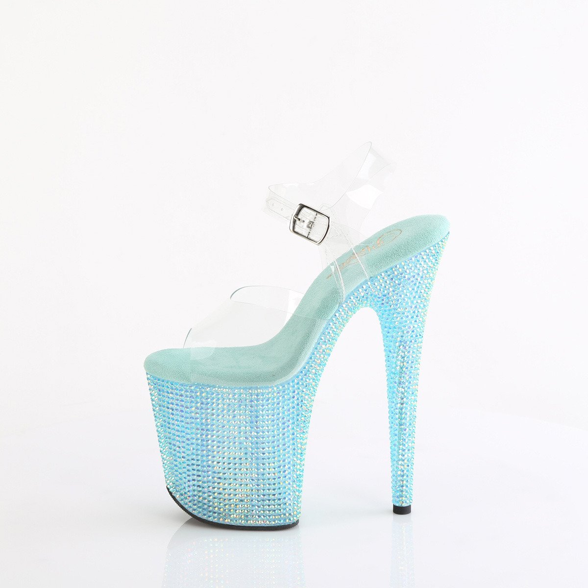 Pleaser Bejeweled-808RRS C/AGQRS - Clear High-Platform Sandals