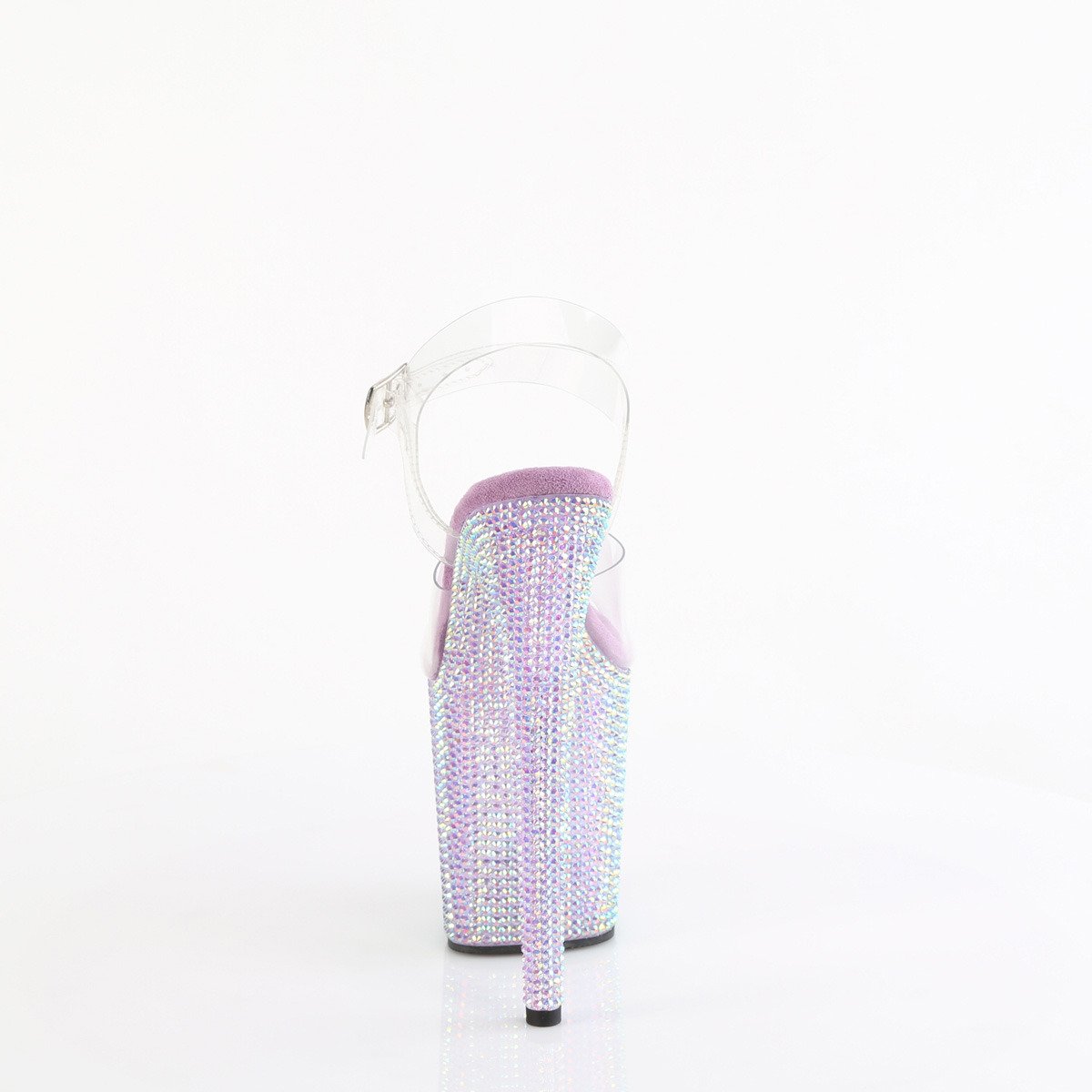 Pleaser Bejeweled-808RRS C/LVRS - Clear High-Platform Sandals