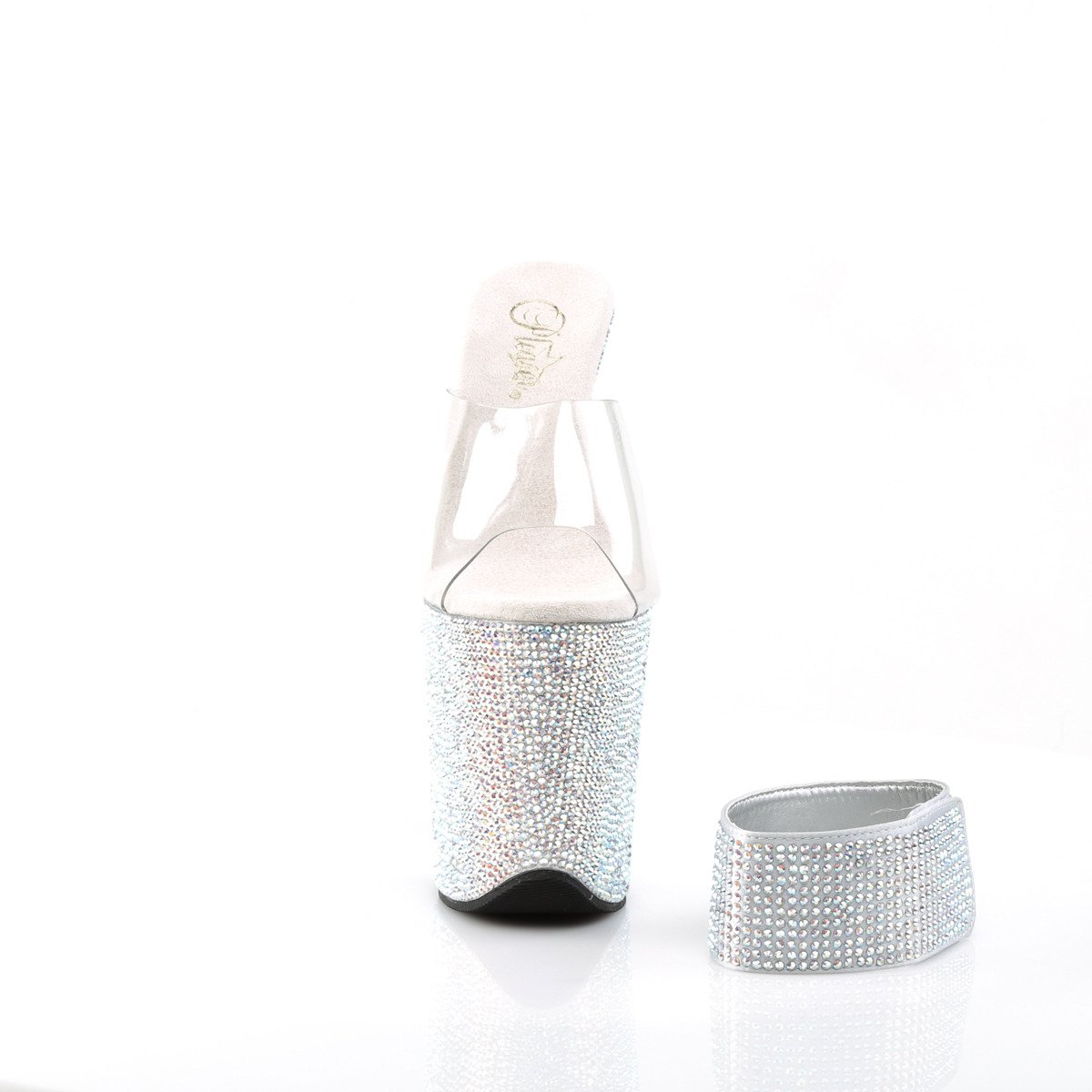 Pleaser Bejeweled-812RS C/SMCRS - Clear High-Platform Sandals