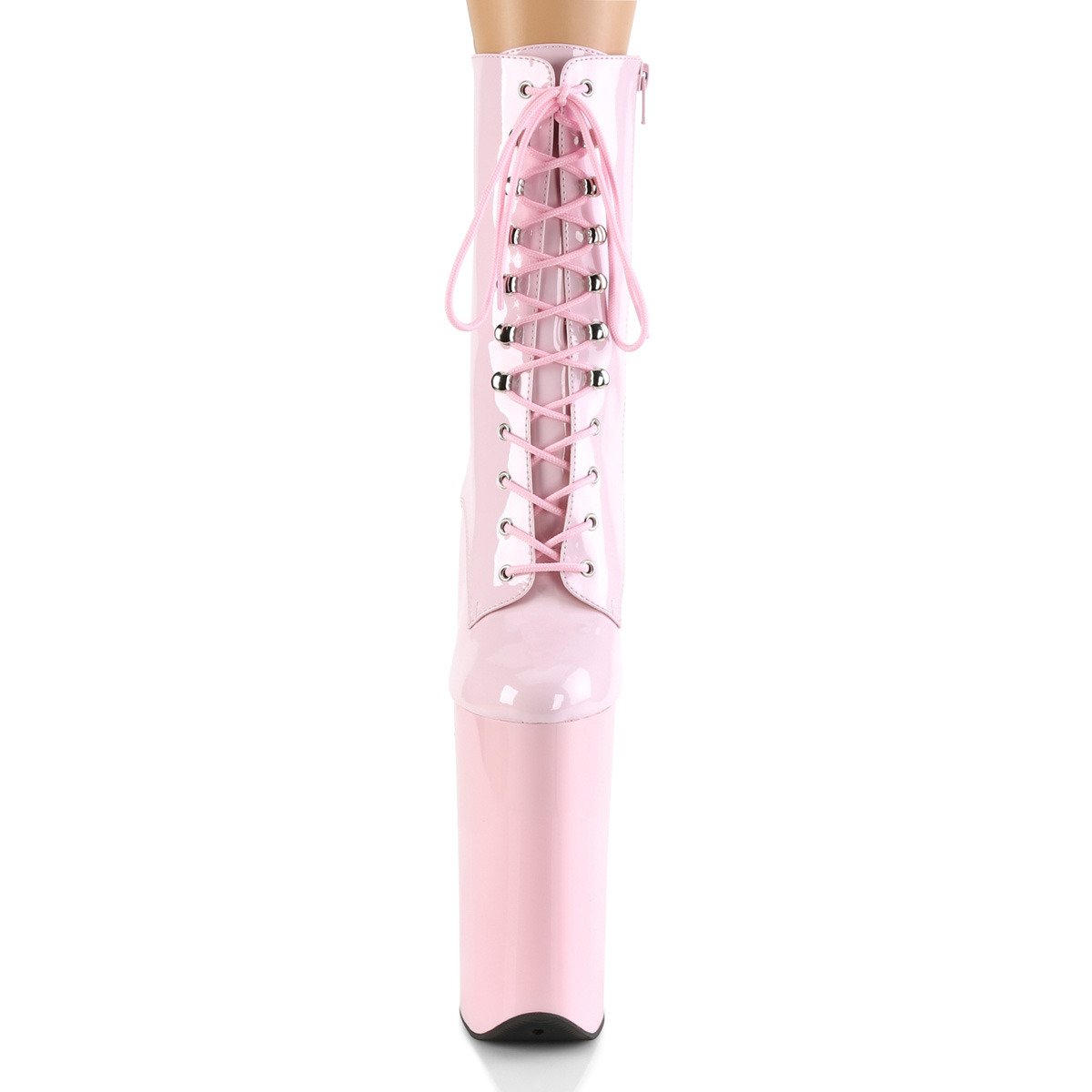 Pleaser Beyond-1020 BP/M - Shiny Pink High-Platform Ankle Boots