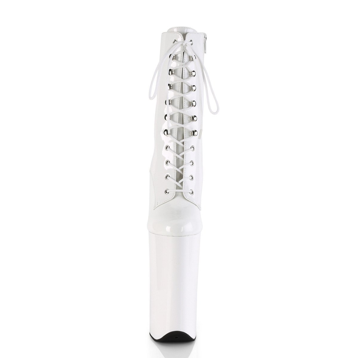 Pleaser Beyond-1020 W/M - Shiny White High-Platform Ankle Boots