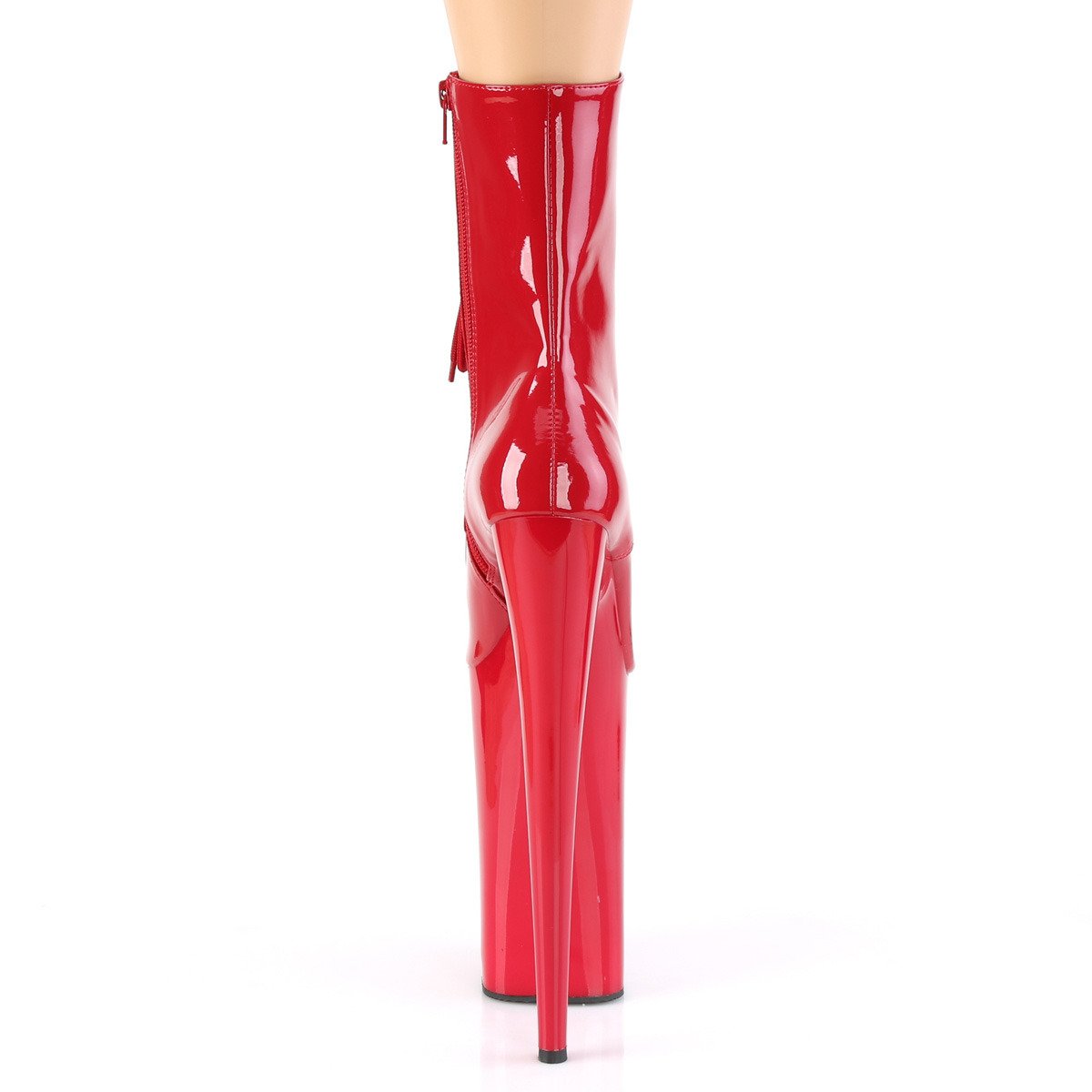 Pleaser Beyond-1020 R/M - Shiny Red High-Platform Ankle Boots