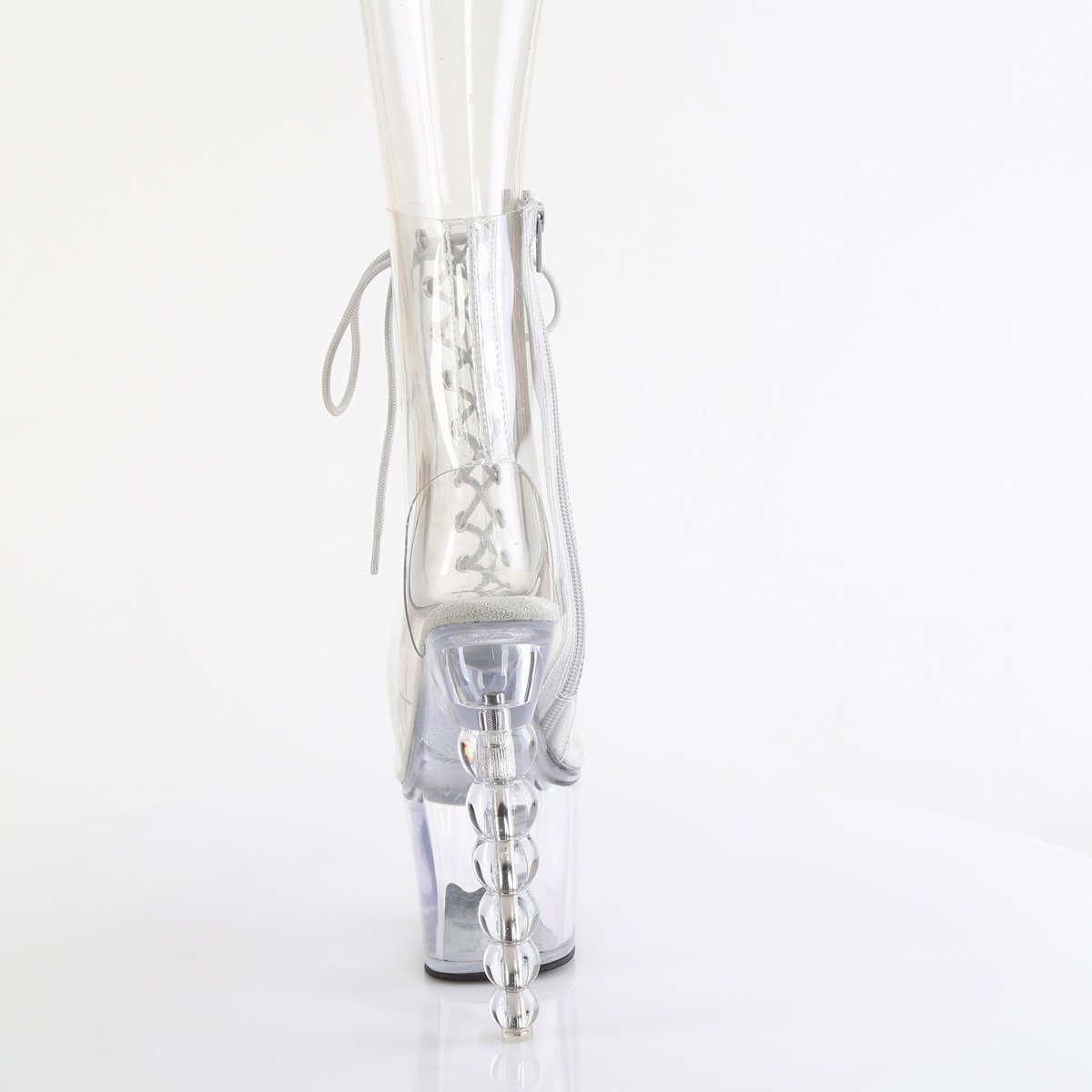 Pleaser Bliss-1016C C/M - Clear High-Platform Peep Toe Boots