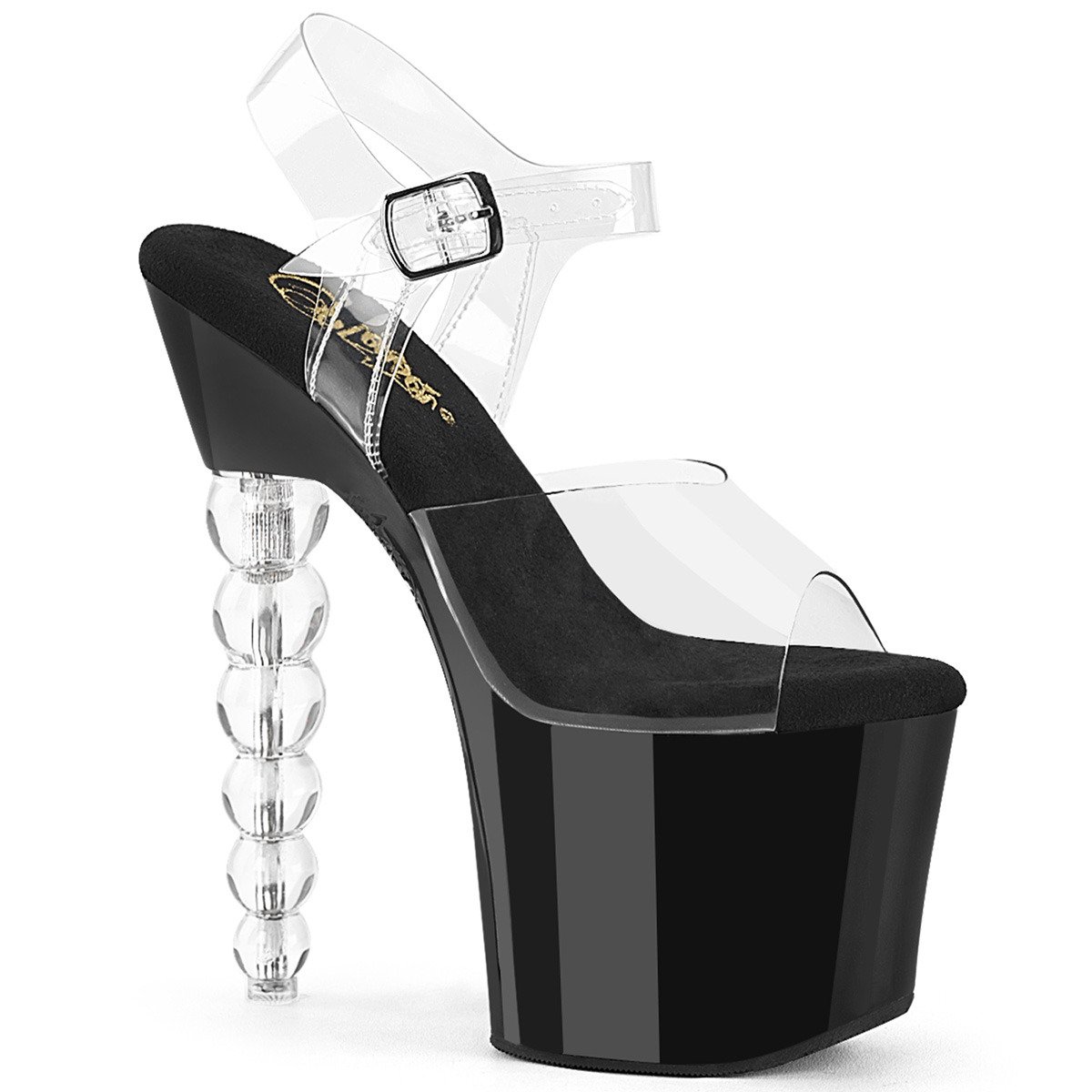 Pleaser Bliss-708 C/B-C - Clear High-Platform Sandals