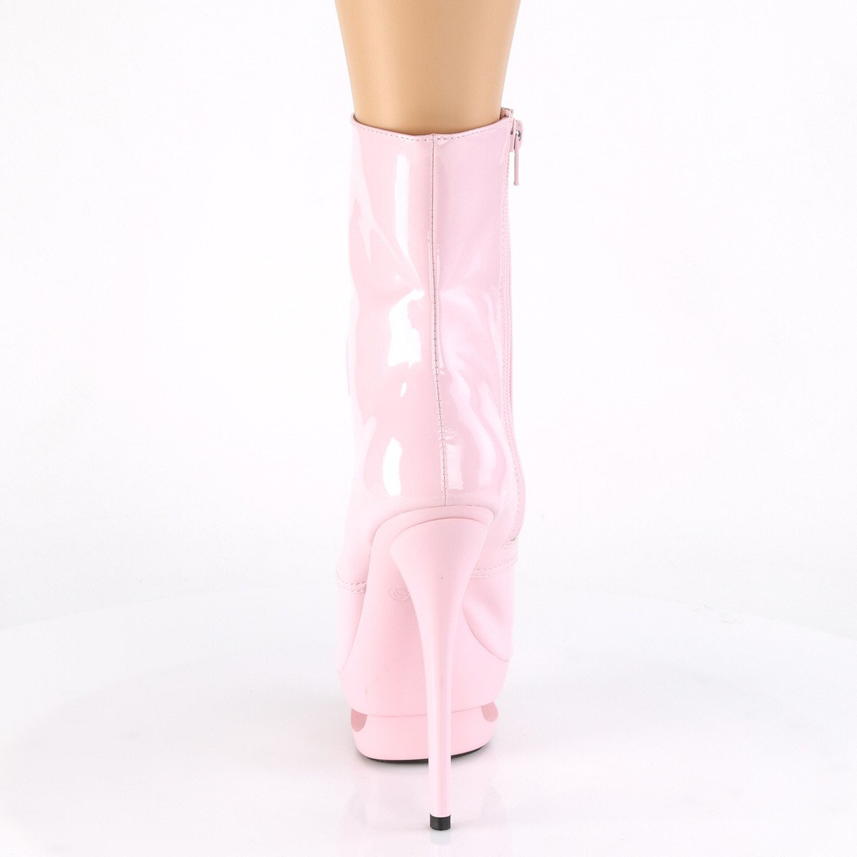 Pleaser Blondie-R-1020 BP/M - Shiny Pink Platform High-Heel Ankle Boots