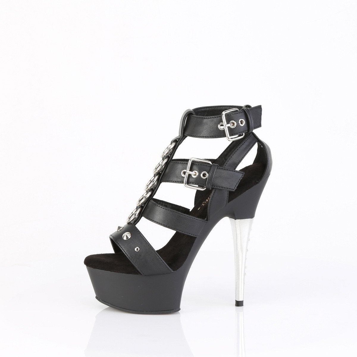 Pleaser Captiva-658 BPU/M - Black Platform High-Heel Strap Heels