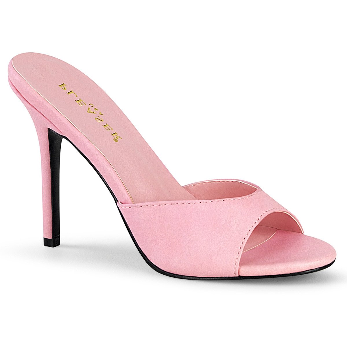 Pleaser Classique-01 BPPU - Pink High-Heel Single Sole Slides