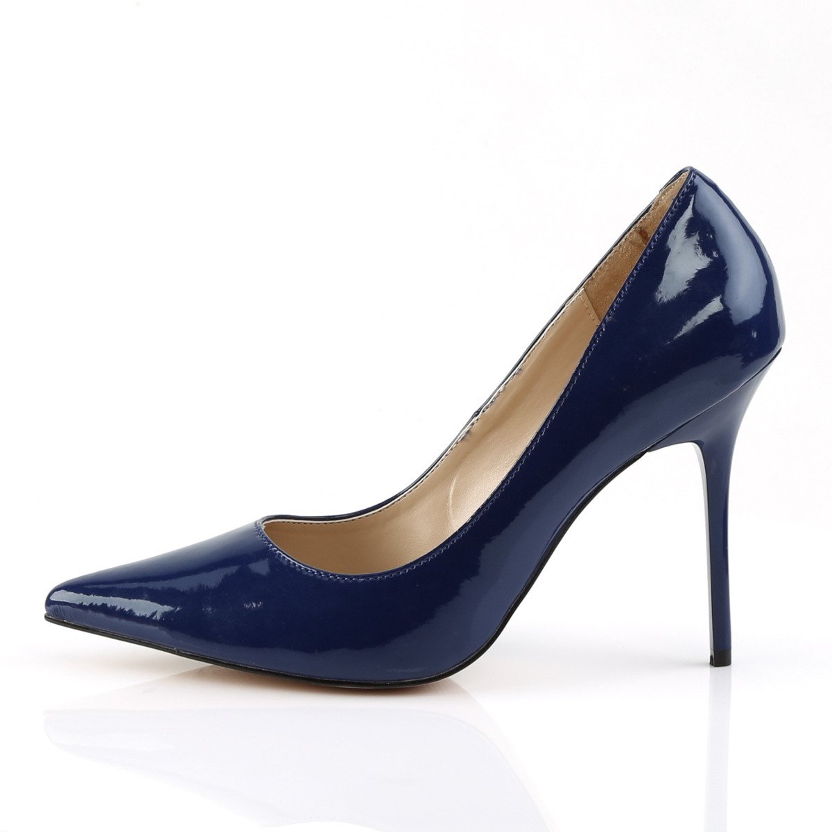 Pleaser Classique-20 NB - Shiny Blue High-Heel Stilettos