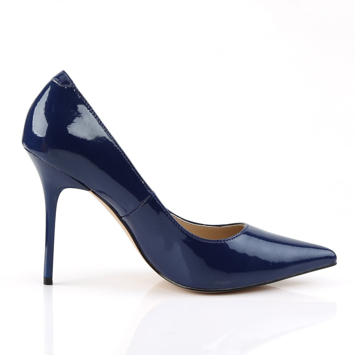 Pleaser Classique-20 NB - Shiny Blue High-Heel Stilettos