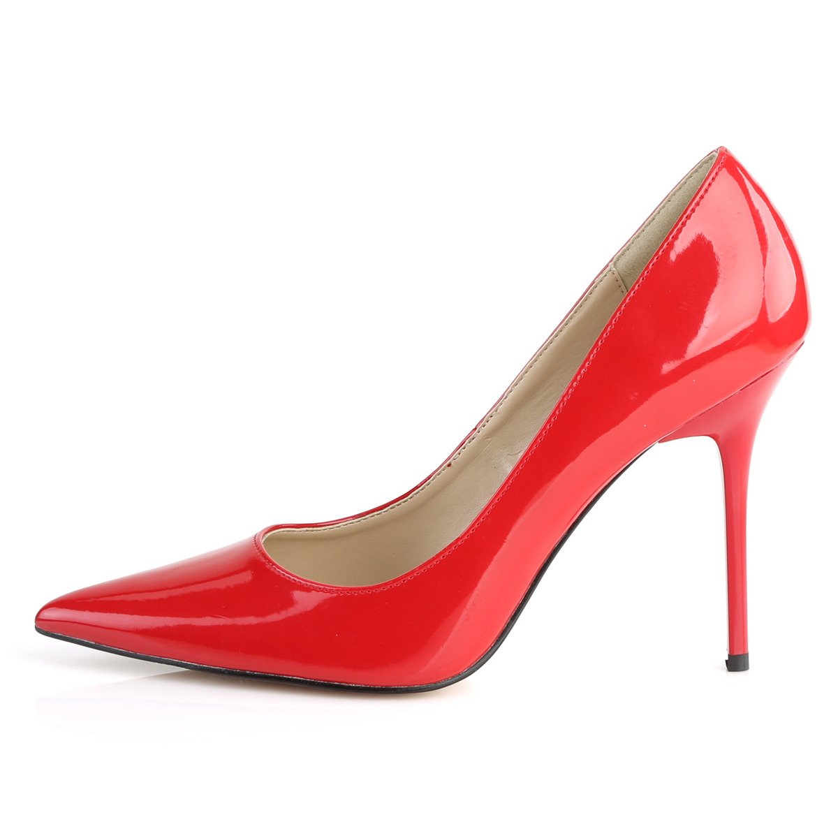 Pleaser Classique-20 R - Shiny Red High-Heel Stilettos