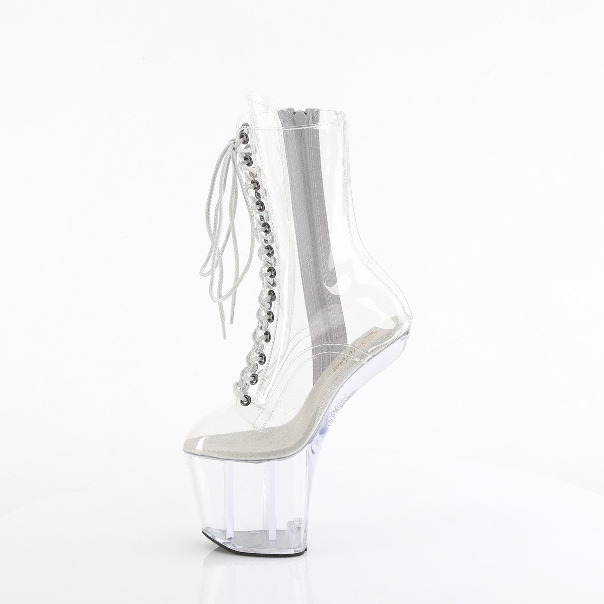 Pleaser Craze-1040C C/M - Clear High-Platform Heelless Heels