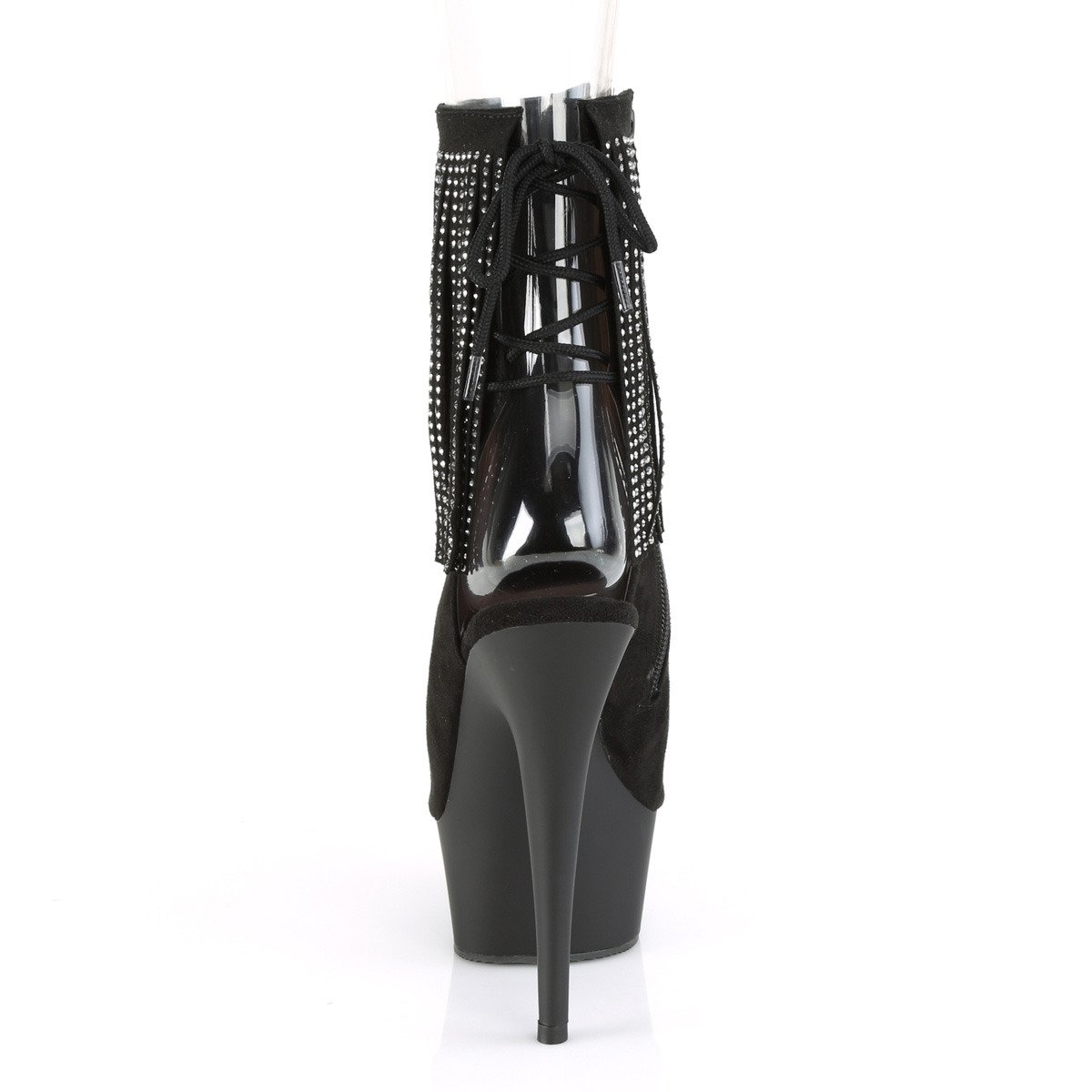Pleaser Delight-1018RSF BFS/M - Black Platform High-Heel Peep Toe Boots