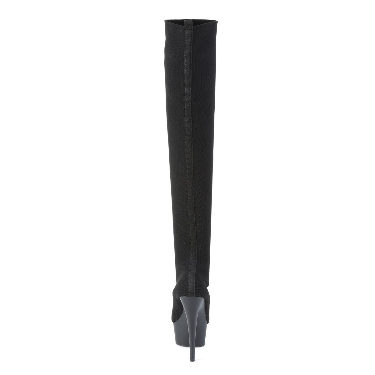 Pleaser Delight-3002-1 BFA/M - Black Platform High-Heel Thigh High Boots