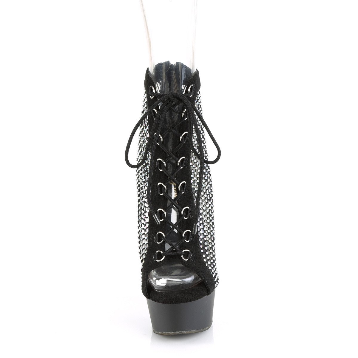 Pleaser Delight-600-33RM BFS-RS/M - Black Platform High-Heel Summer Boots