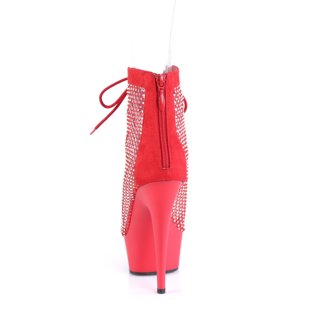 Pleaser Delight-600-33RM RFS-RS/M - Red Platform High-Heel Summer Boots