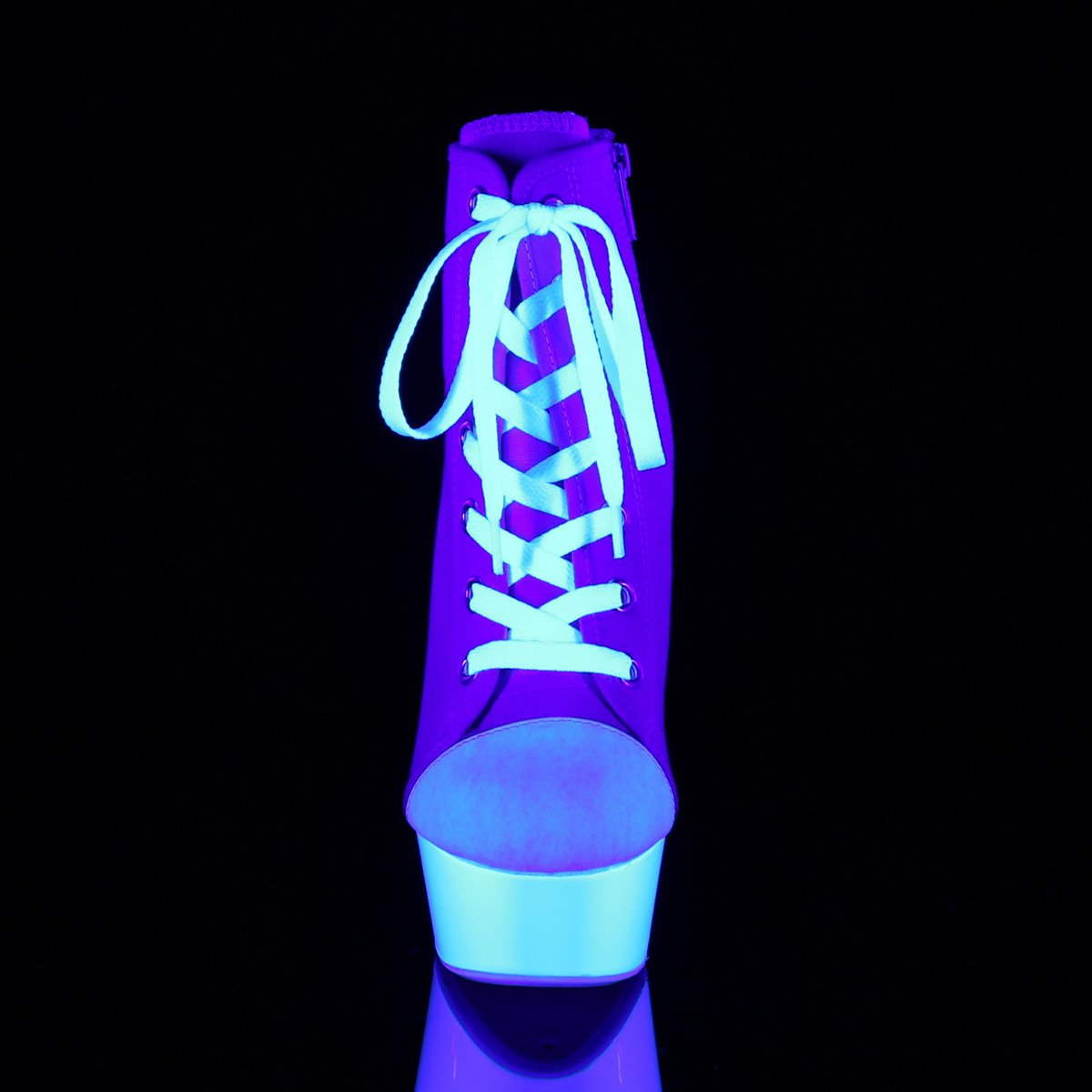 Pleaser Delight-600SK-02 PNCA/NW - Pink Platform High-Heel Ankle Boots