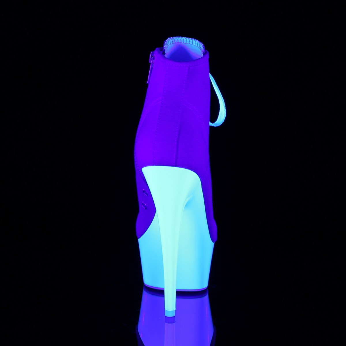 Pleaser Delight-600SK-02 PNCA/NW - Pink Platform High-Heel Ankle Boots