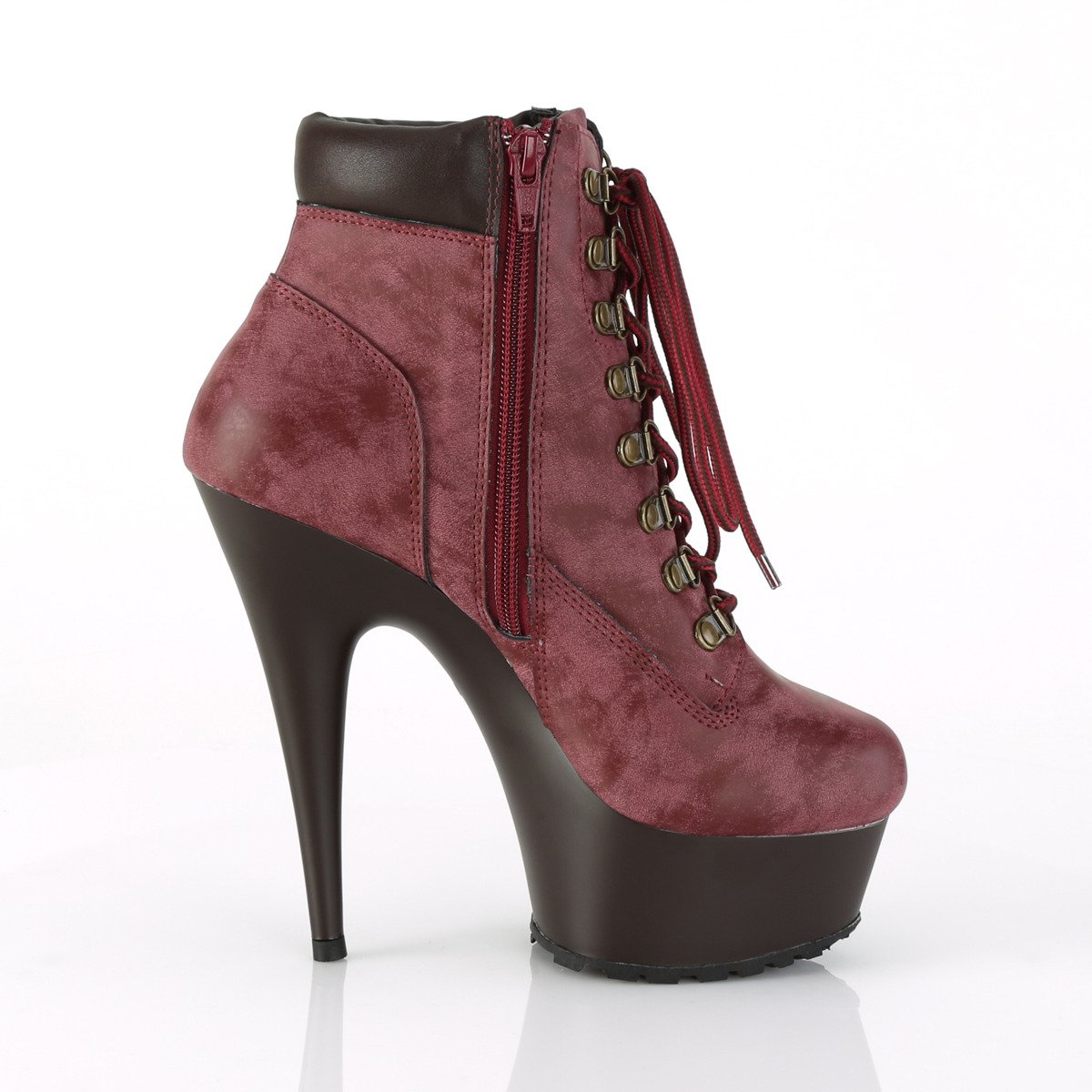 Pleaser Delight-600TL-02 BYNB/DBN - Violet Platform High-Heel Ankle Boots