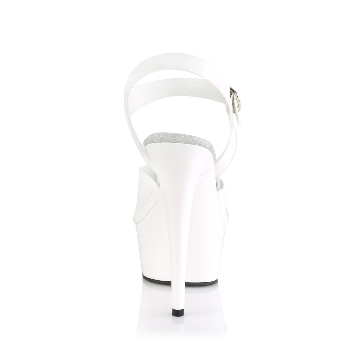 Pleaser Delight-608N WTPU/M - White Platform High-Heel Sandals