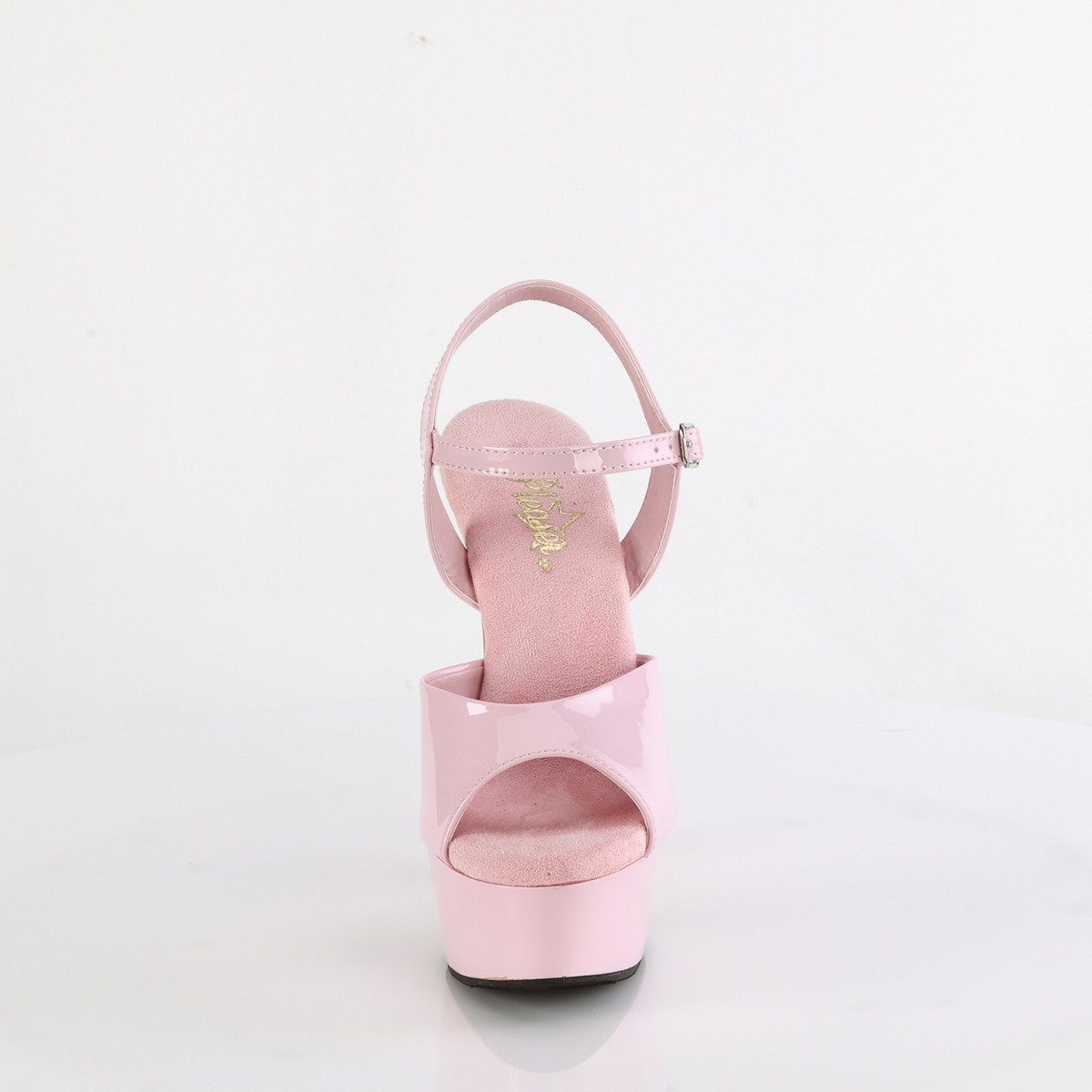 Pleaser Delight-609 BP/M - Shiny Pink Platform High-Heel Sandals