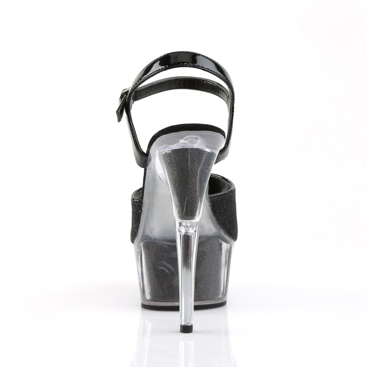 Pleaser Delight-609-5G B/M - Black Platform High-Heel Sandals