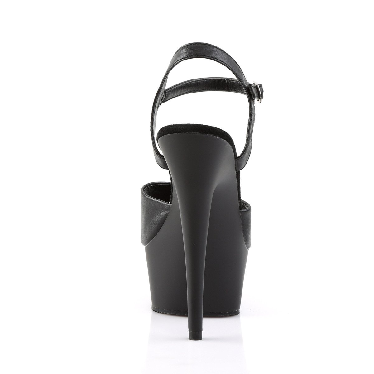 Pleaser Delight-609 BPU/M - Black Platform High-Heel Sandals