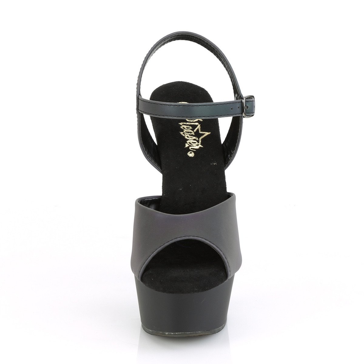 Pleaser Delight-609REFL GNREFL/B - Blue Platform High-Heel Sandals