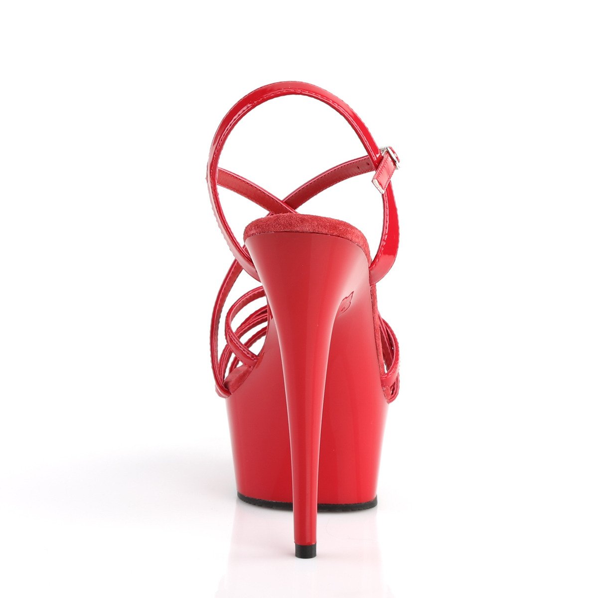 Pleaser Delight-613 R/M - Shiny Red Platform High-Heel Sandals