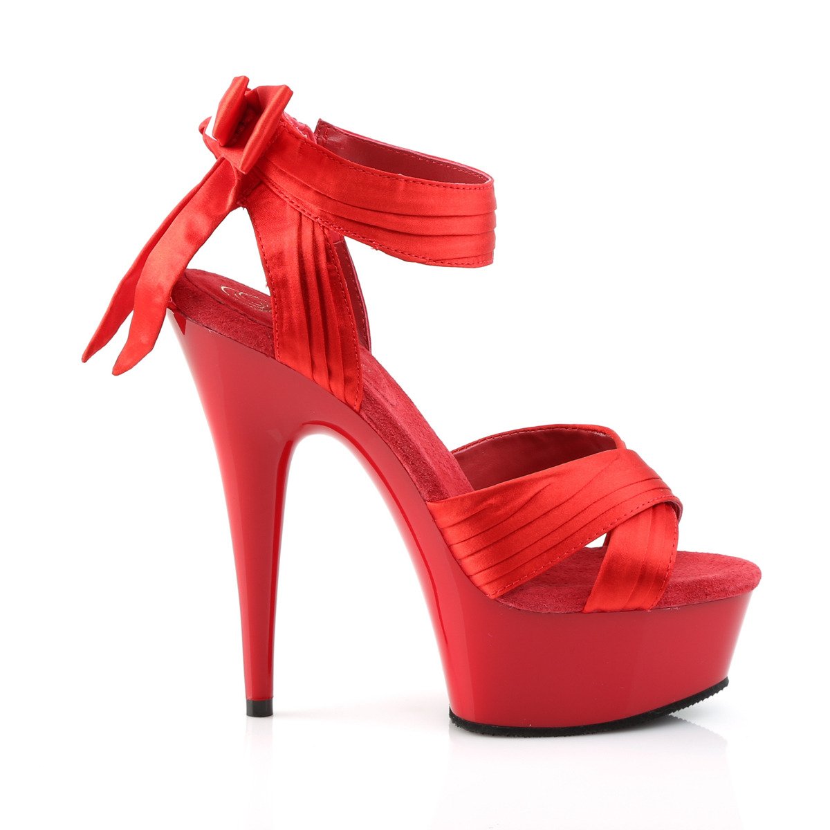 Pleaser Delight-668 RSA/M - Red Platform High-Heel Sandals