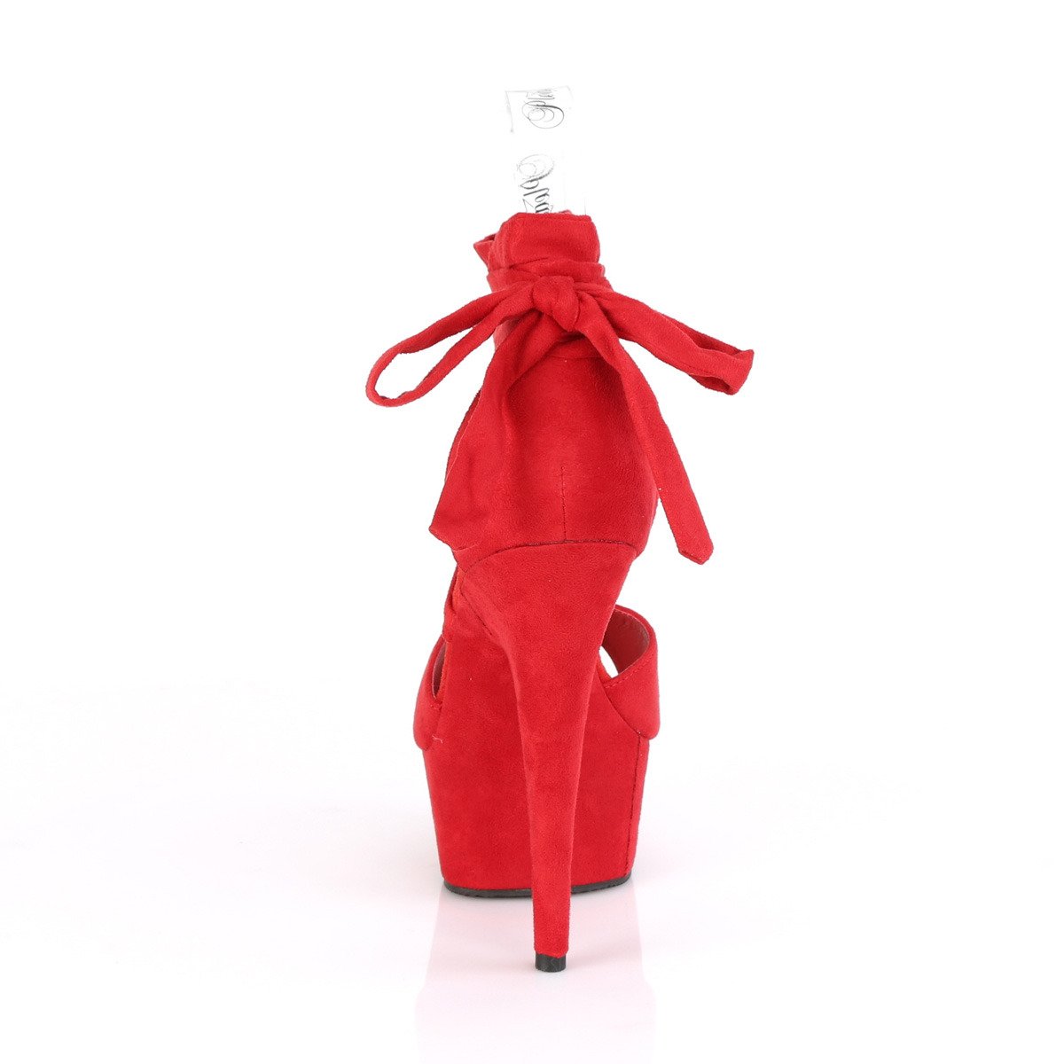 Pleaser Delight-679 RFS/M - Red Platform High-Heel Ankle Strap Heels