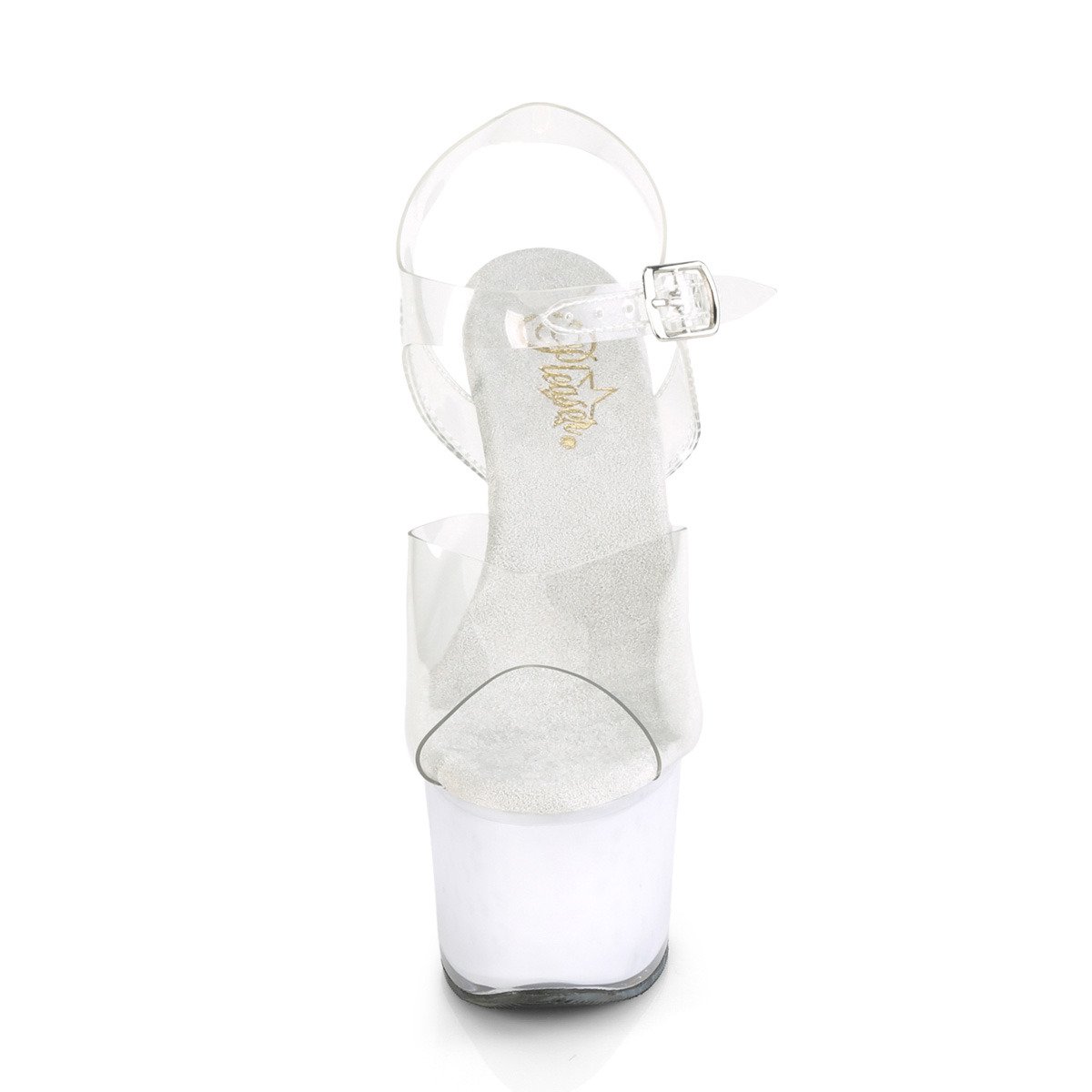 Pleaser Echolite-708 C/WGLOW - Clear High-Platform Sandals
