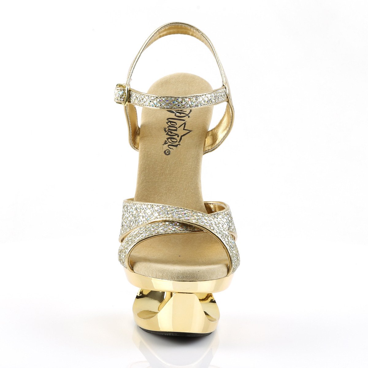 Pleaser Eclipse-619G G/M - Gold Platform High-Heel Sandals