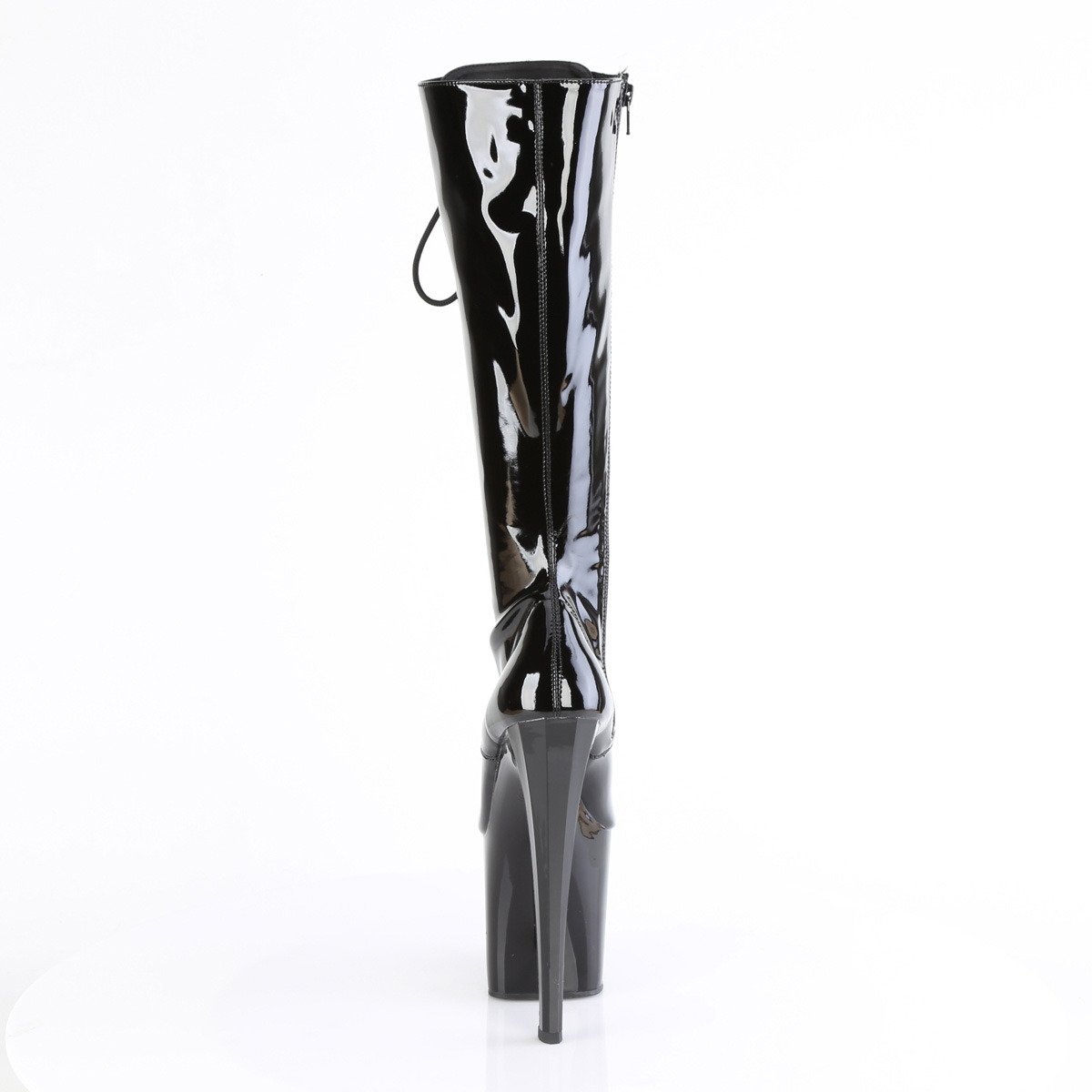 Pleaser Enchant-2023 B/M - Shiny Black High-Platform Knee High Boots