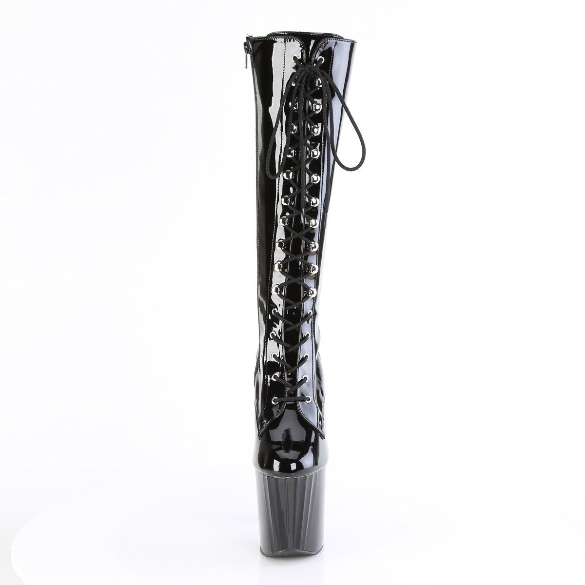 Pleaser Enchant-2023 B/M - Shiny Black High-Platform Knee High Boots