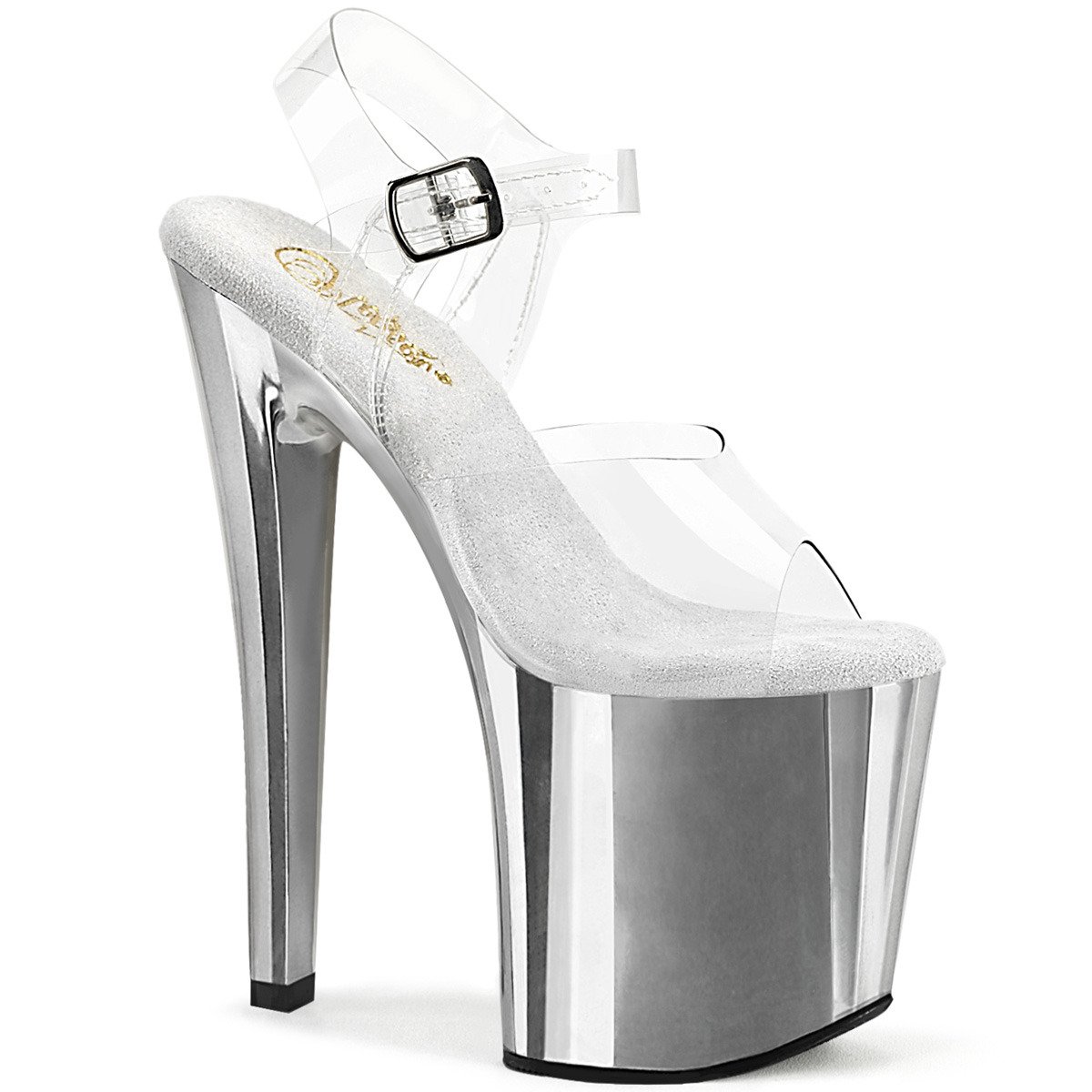 Pleaser Enchant-708 C/SCH - Clear High-Platform Sandals