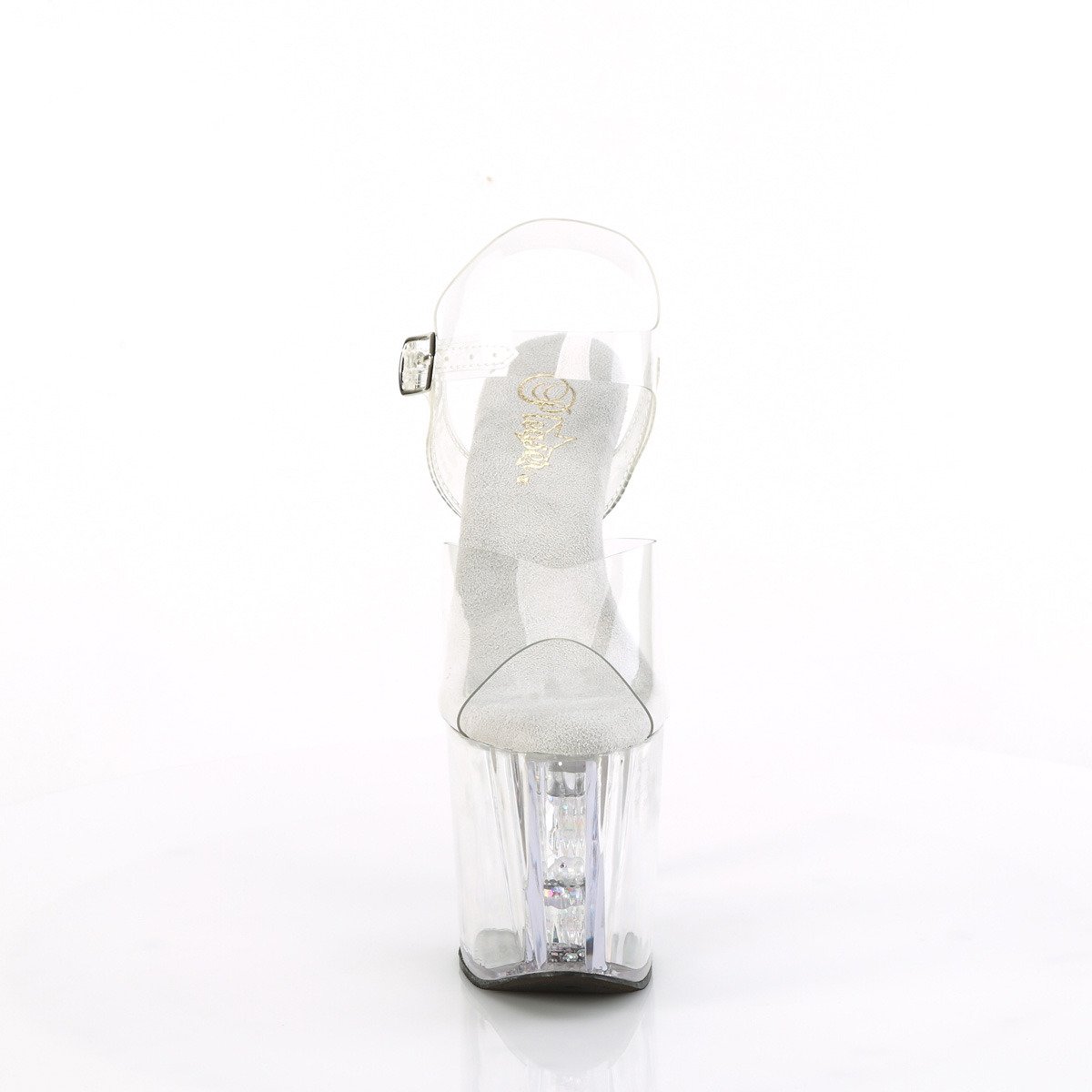 Pleaser Enchant-708AQUA-02 C/C-S - Clear High-Platform Sandals