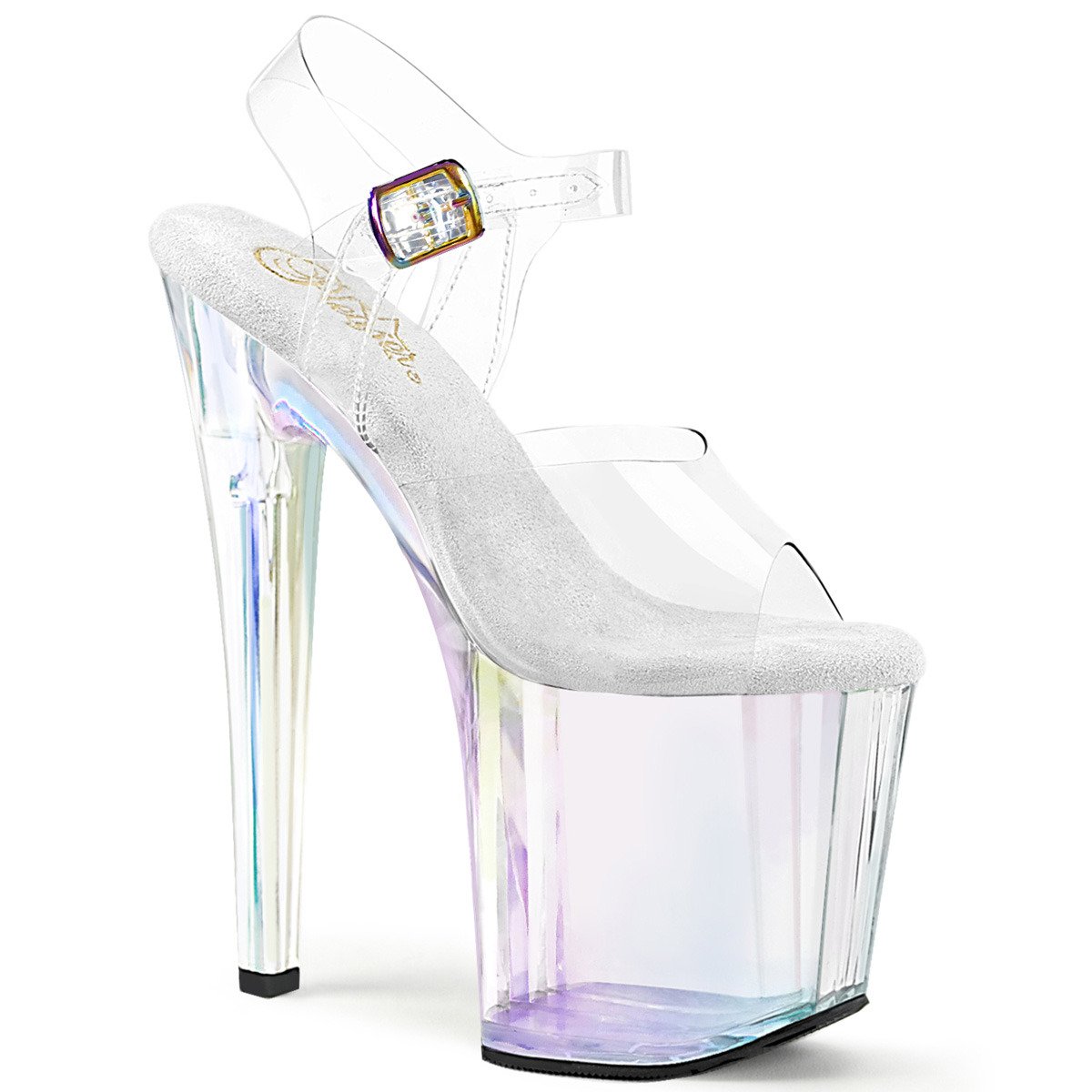Pleaser Enchant-708HT C/HT - Clear High-Platform Sandals
