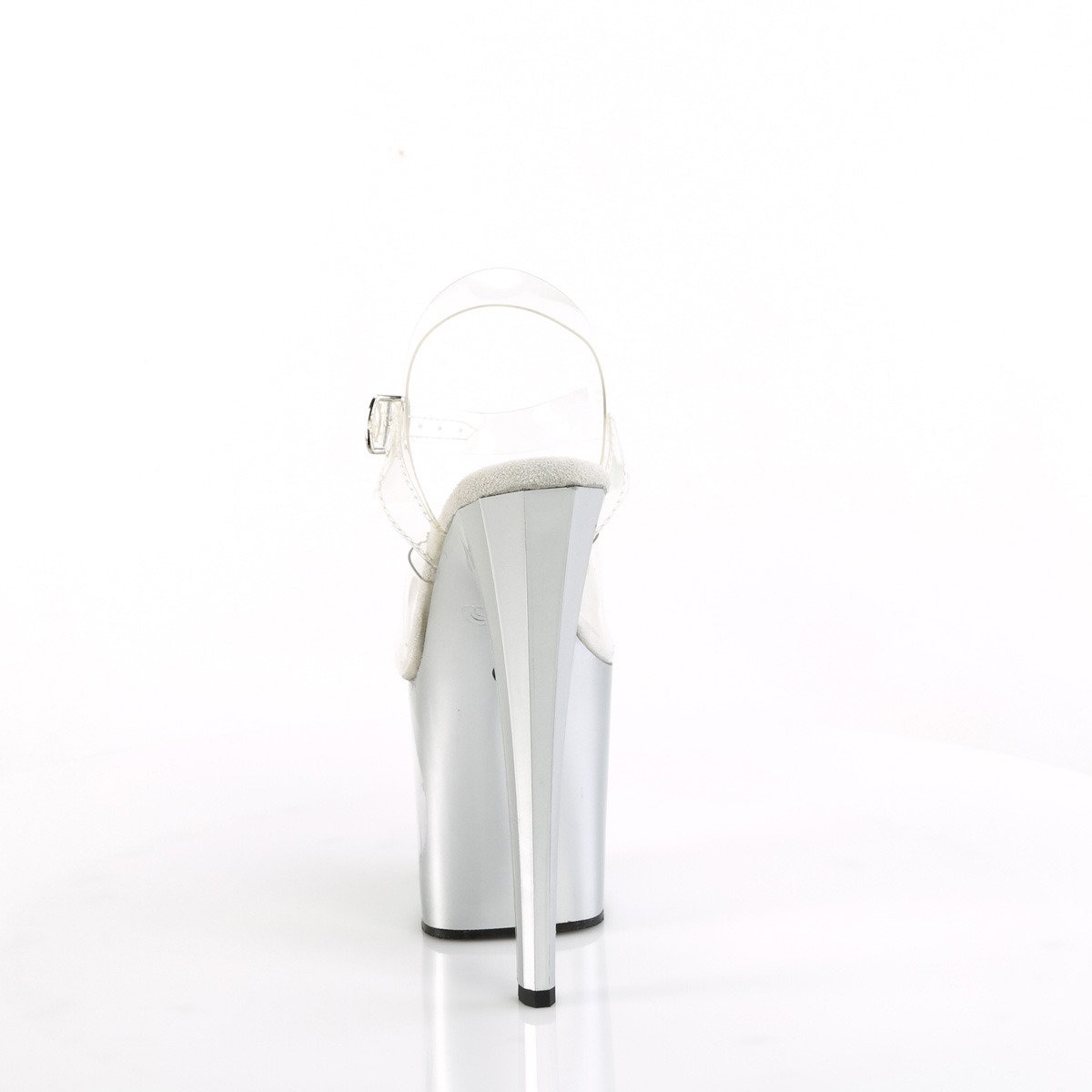 Pleaser Enchant-708LT-CIRCLE C/S-SG - Clear Illuminating High-Platform Sandals