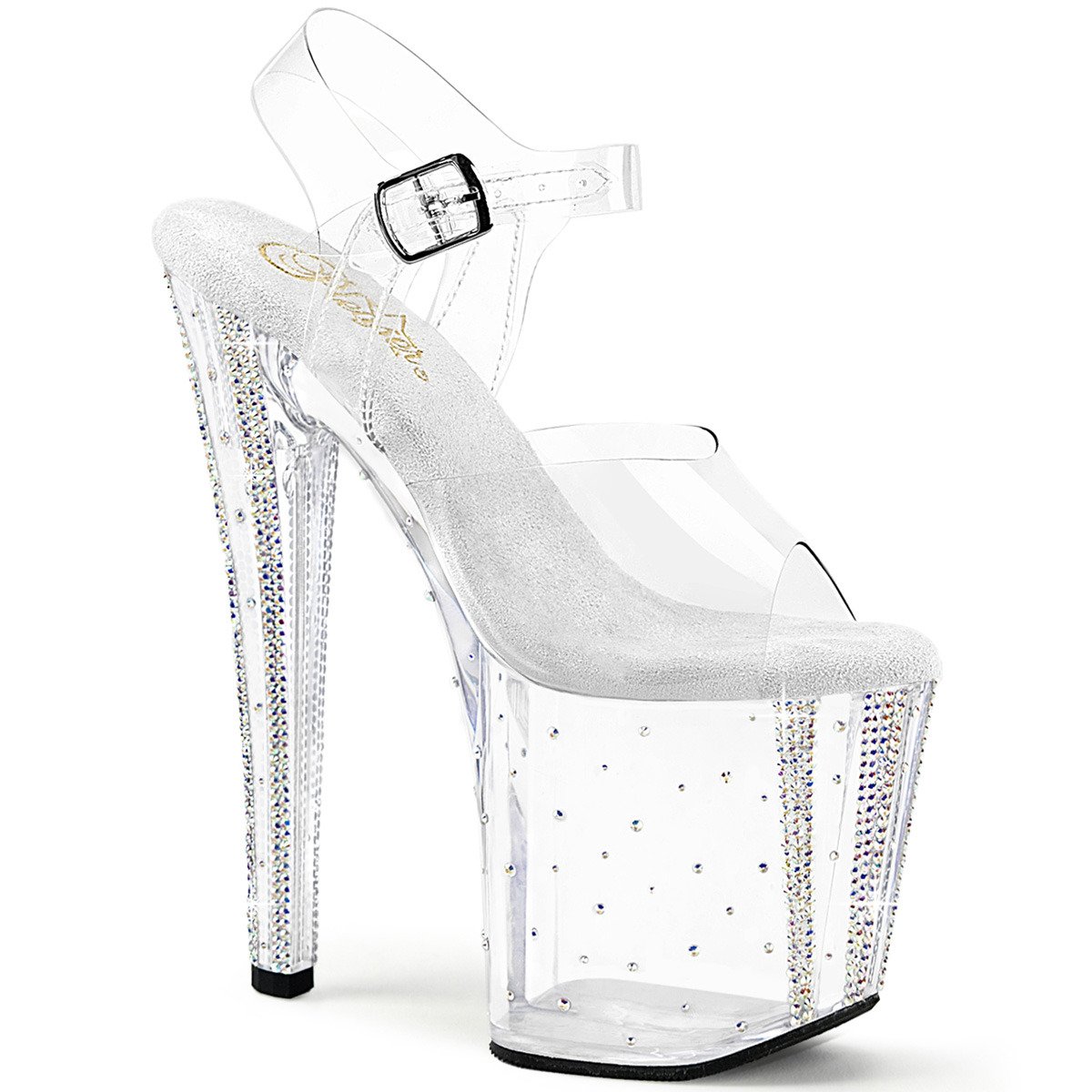 Pleaser Enchant-708RS-01 C/C-ABRS - Clear High-Platform Sandals