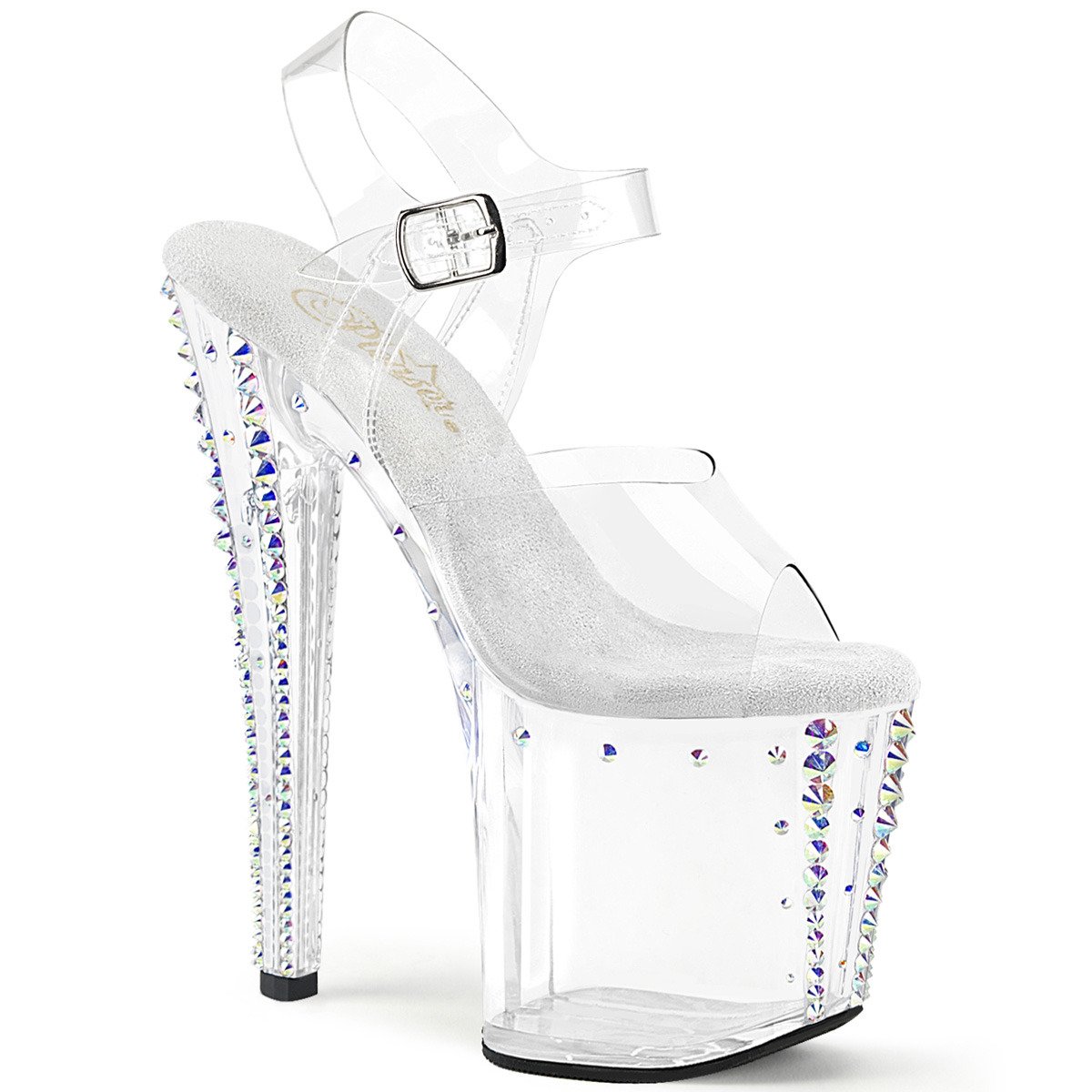 Pleaser Enchant-708RS-02 C/C-ABRS - Clear High-Platform Sandals