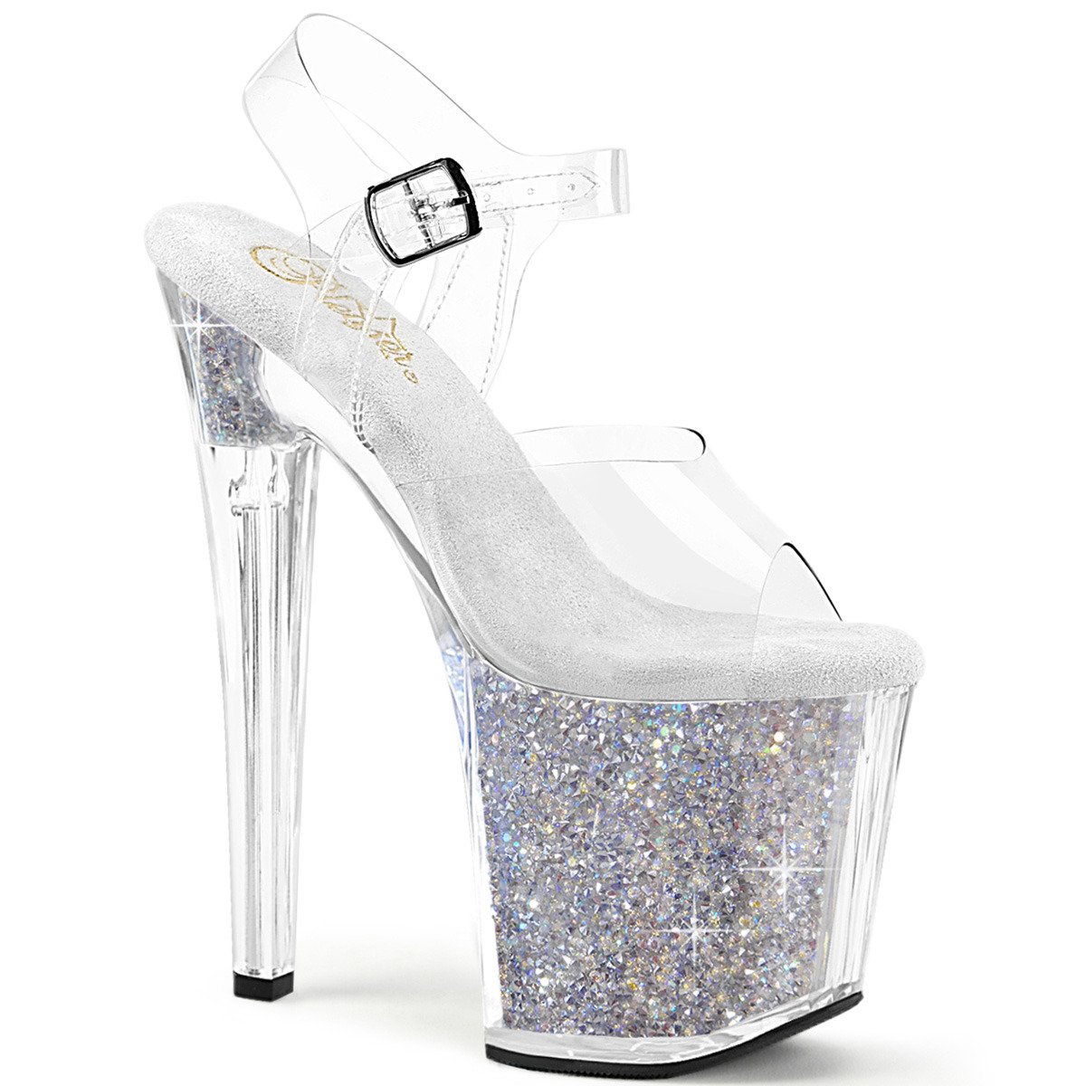 Pleaser Enchant-708RSI C/C-SRS - Clear High-Platform Sandals