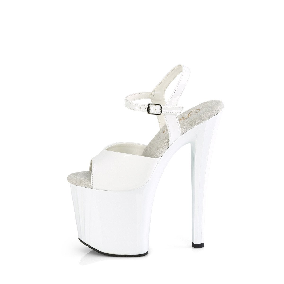 Pleaser Enchant-709 W/M - Shiny White High-Platform Sandals