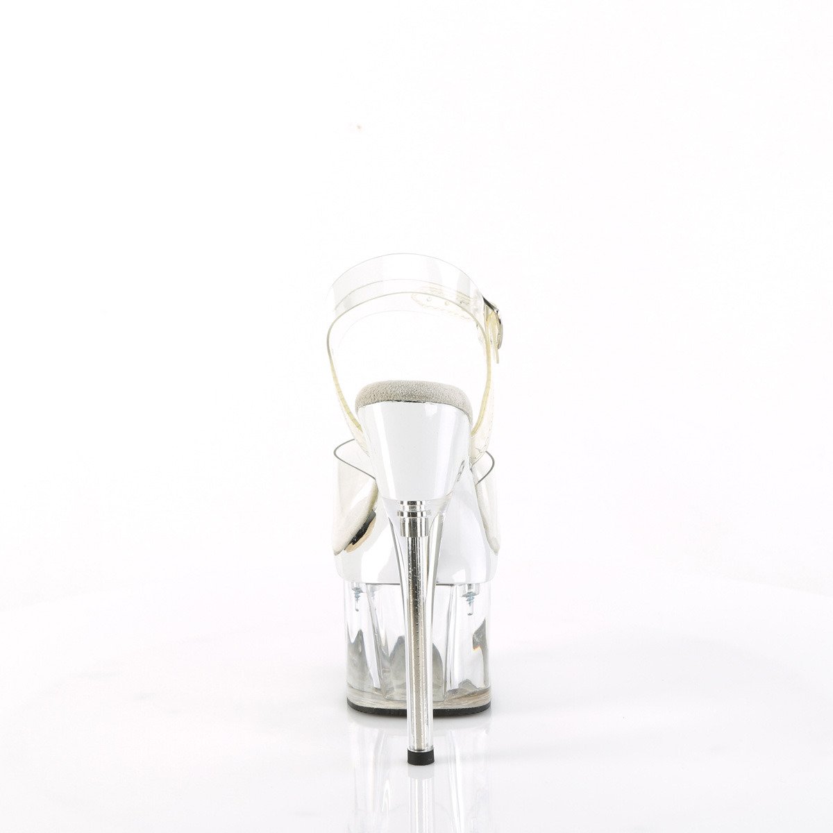 Pleaser Esteem-708 C/SCH-C - Clear High-Platform Sandals
