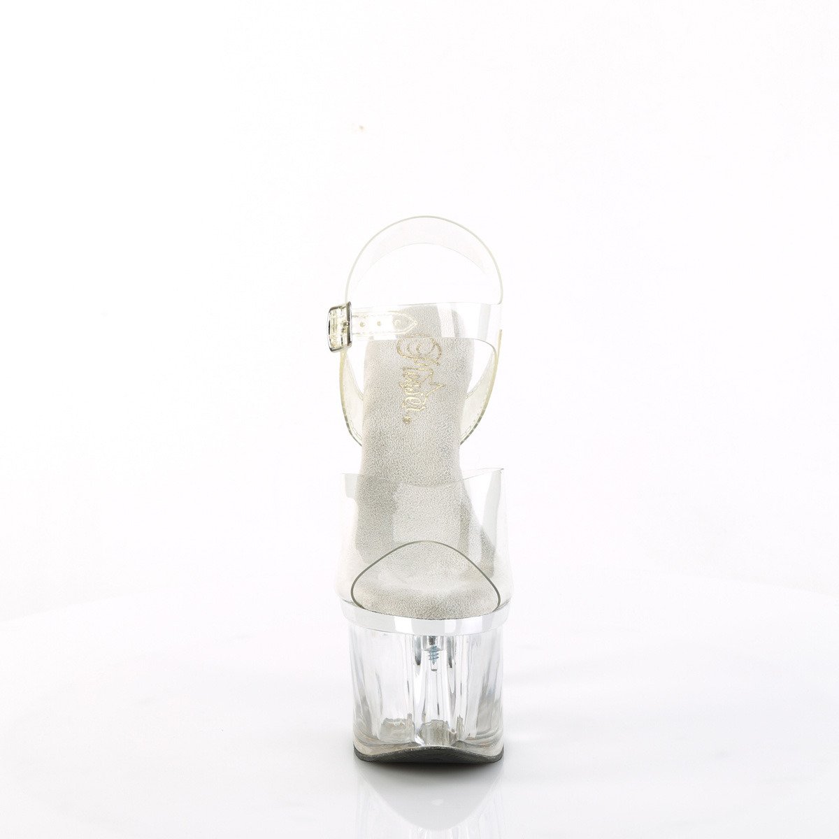 Pleaser Esteem-708 C/SCH-C - Clear High-Platform Sandals