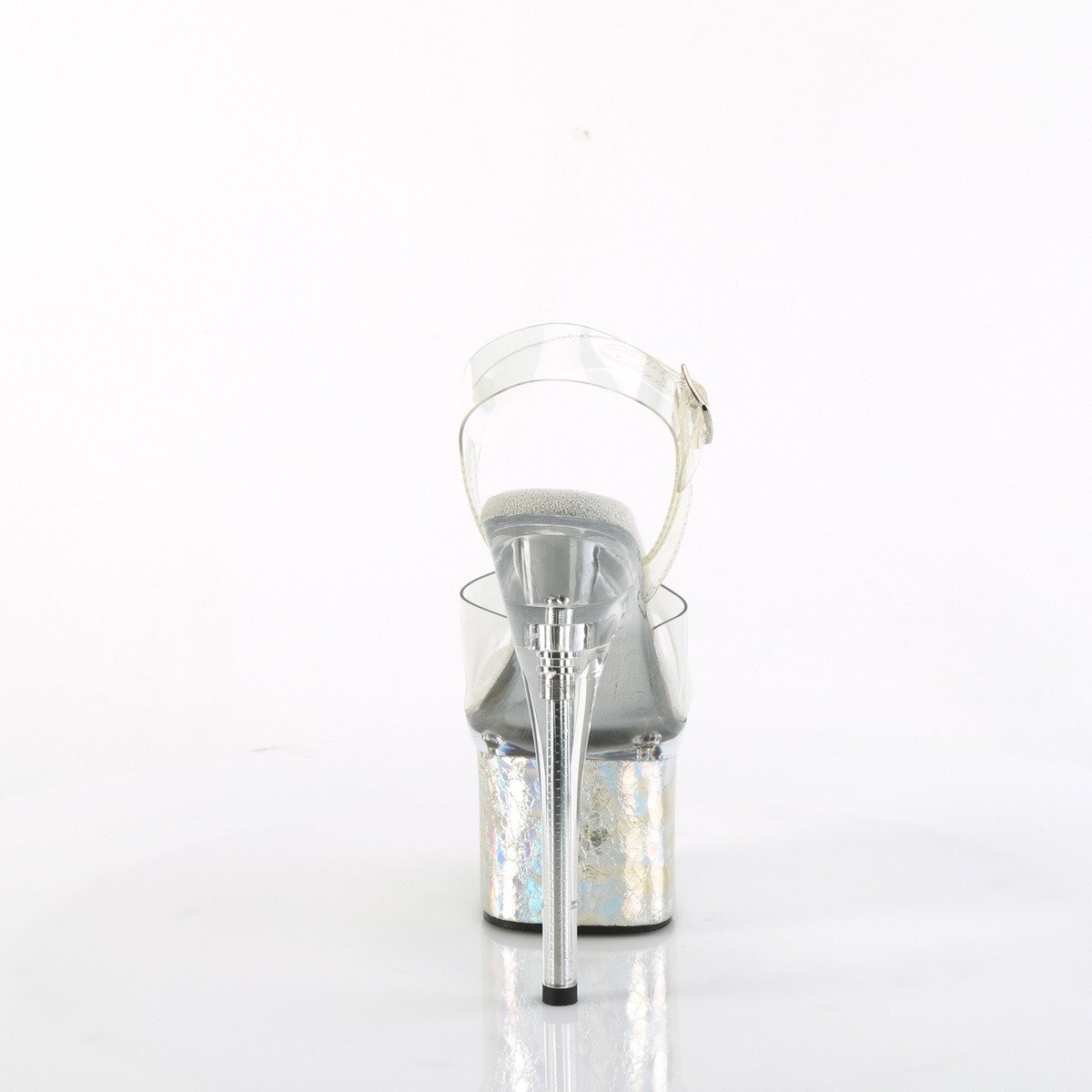Pleaser Esteem-708CK C/C-SHG - Clear High-Platform Sandals